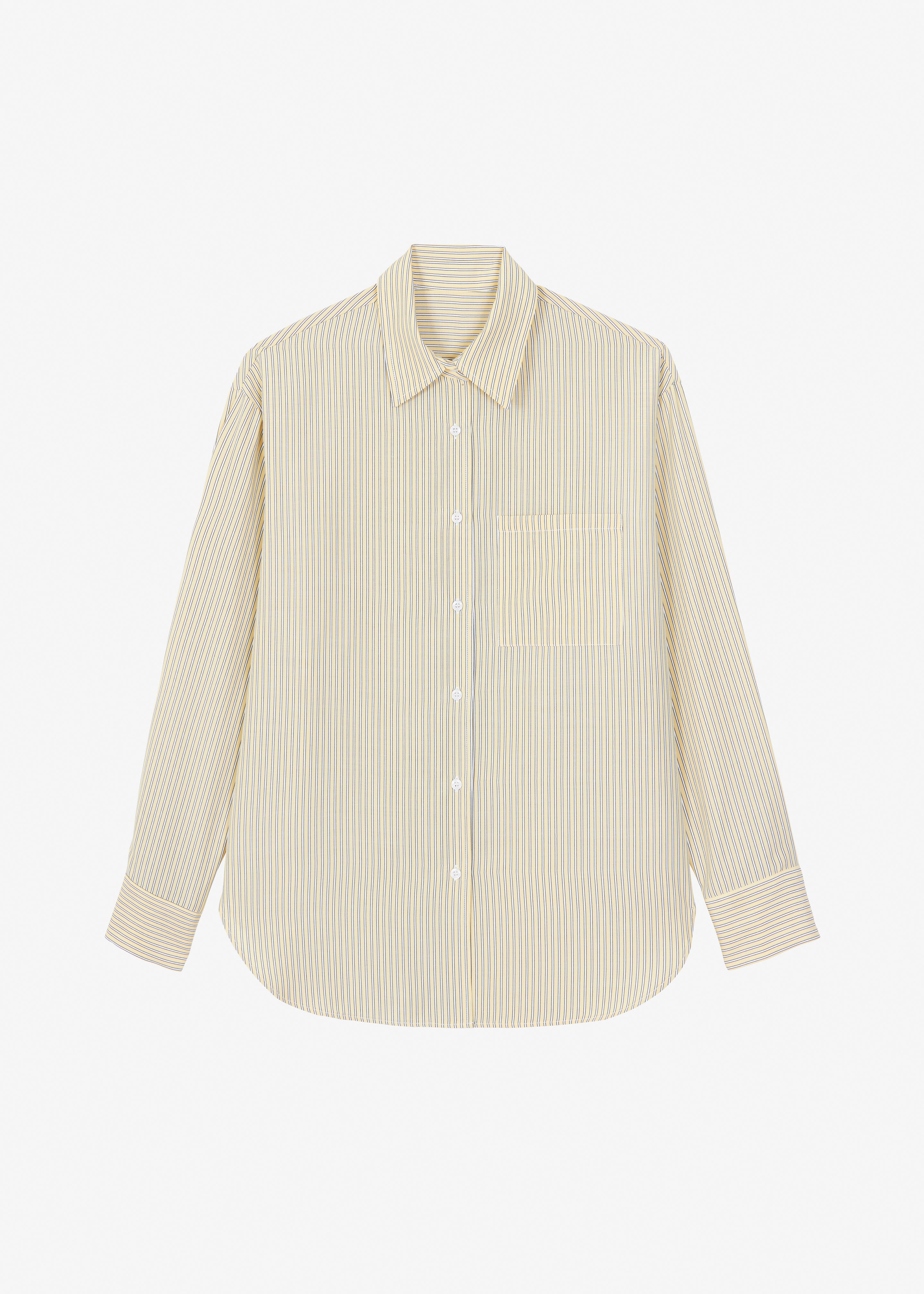 Lui Oxford Shirt - Pale Yellow/Black Stripe - 8