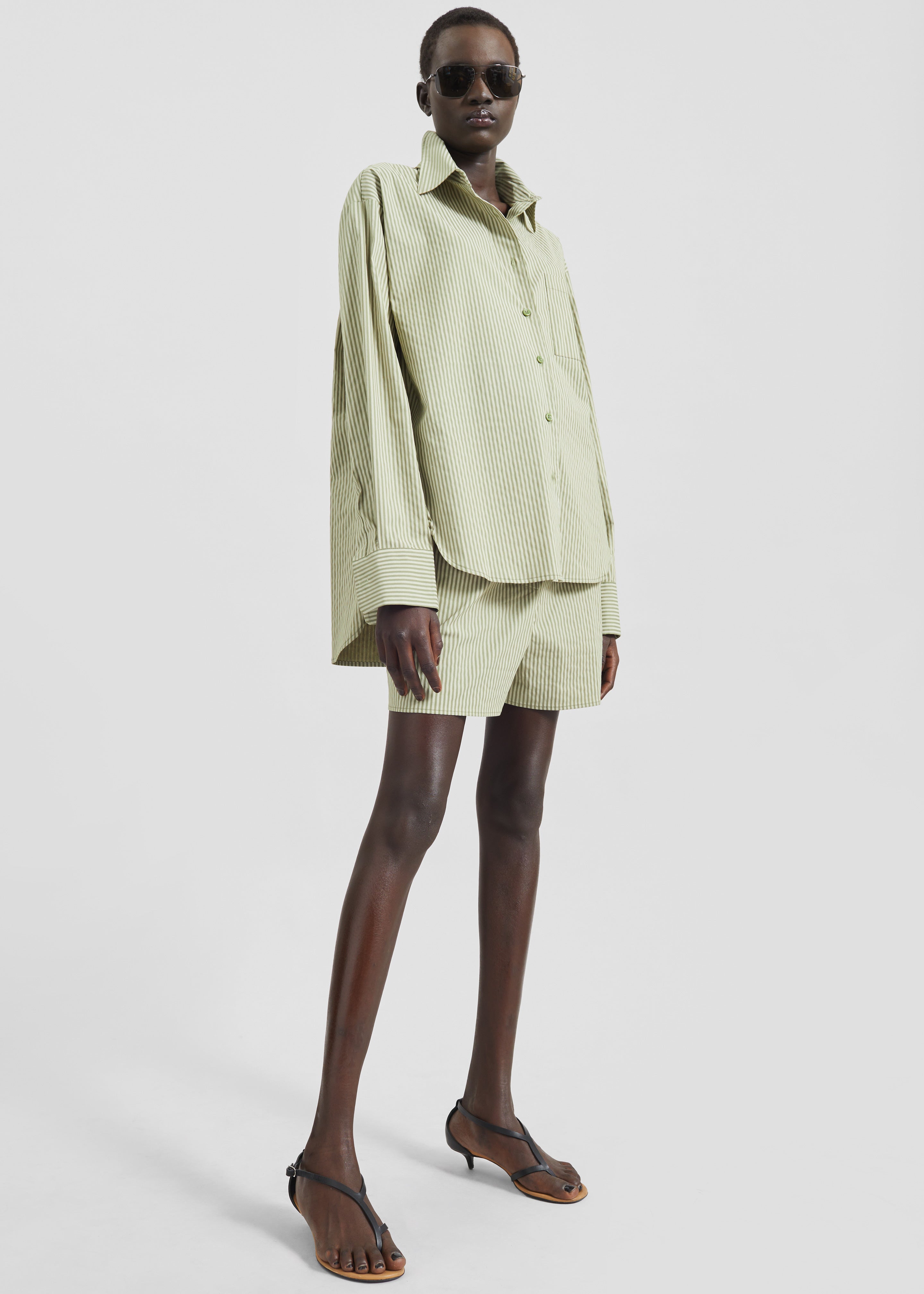 Lui Shirt - Green Stripe - 1