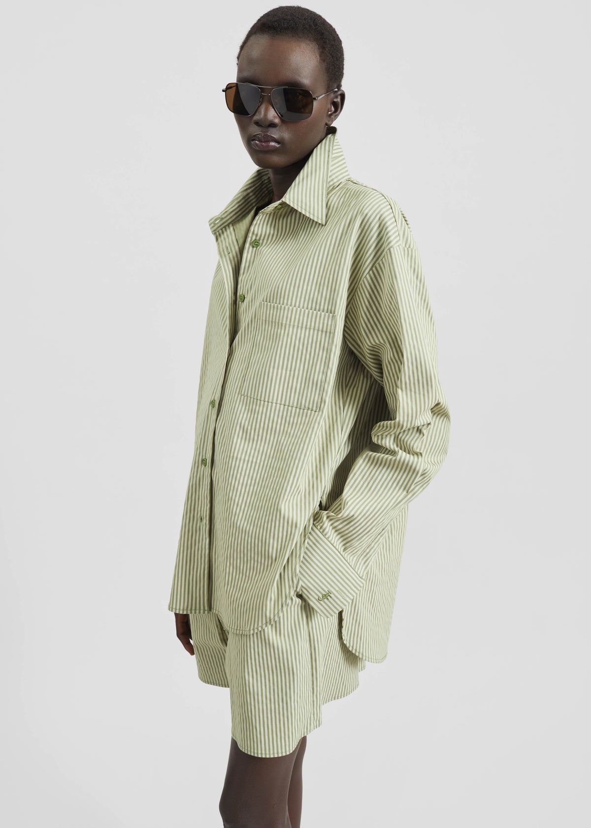 Lui Shirt - Green Stripe - 2