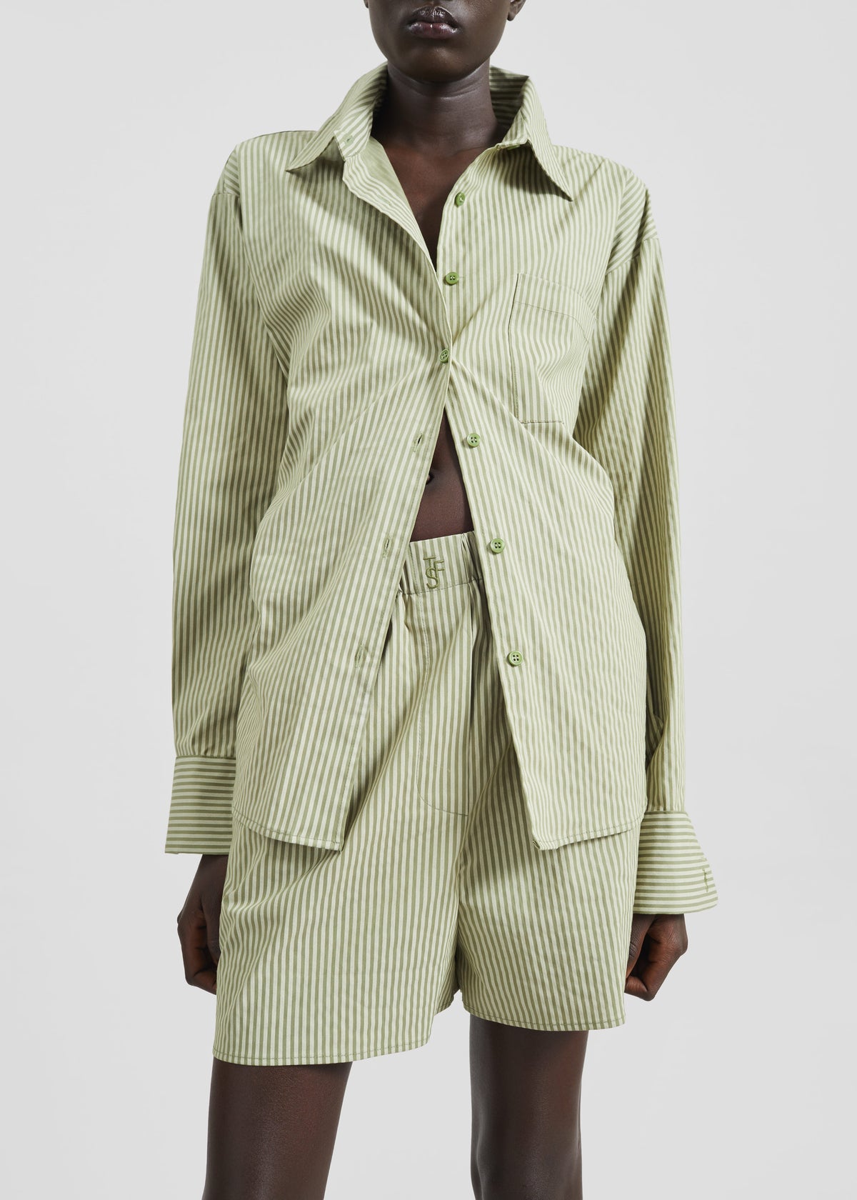 Lui Shirt - Green Stripe - 3