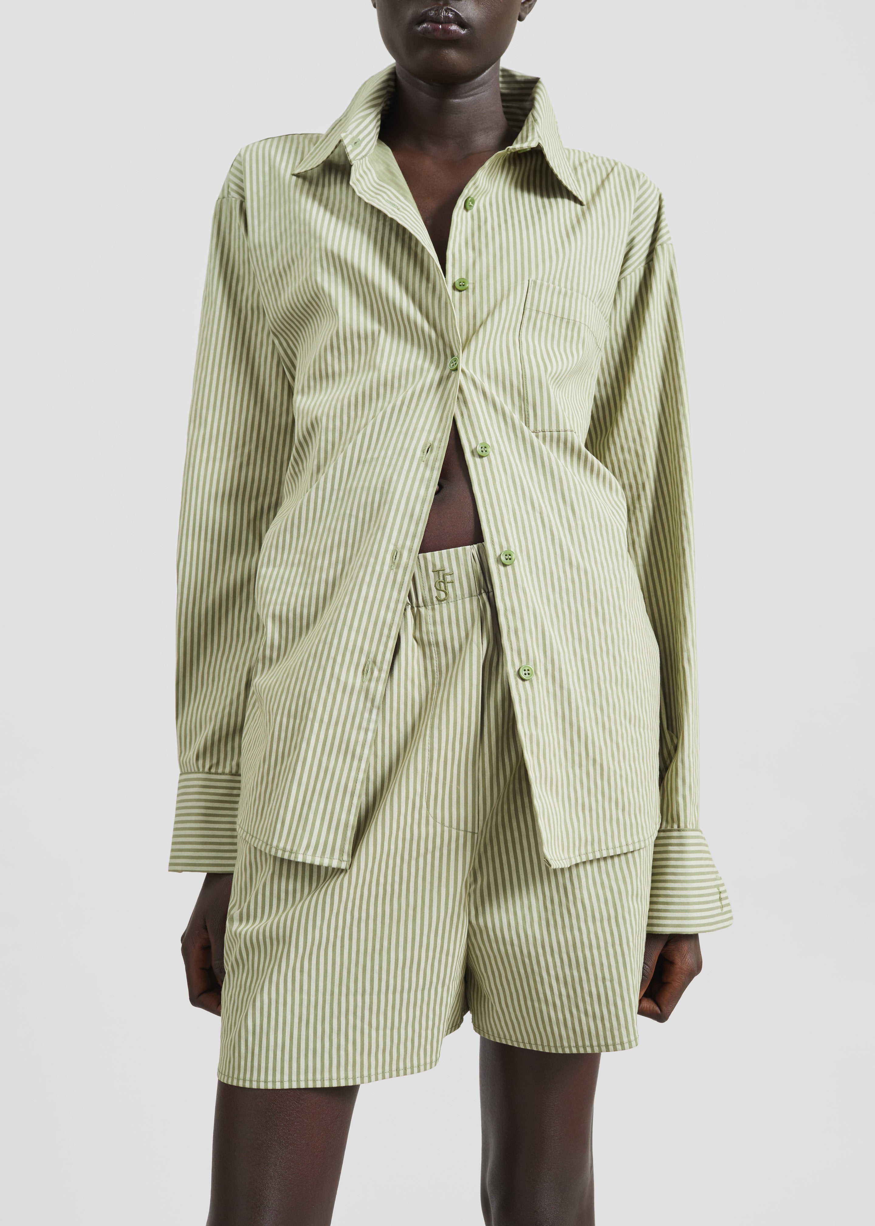 Lui Shirt - Green Stripe - 3