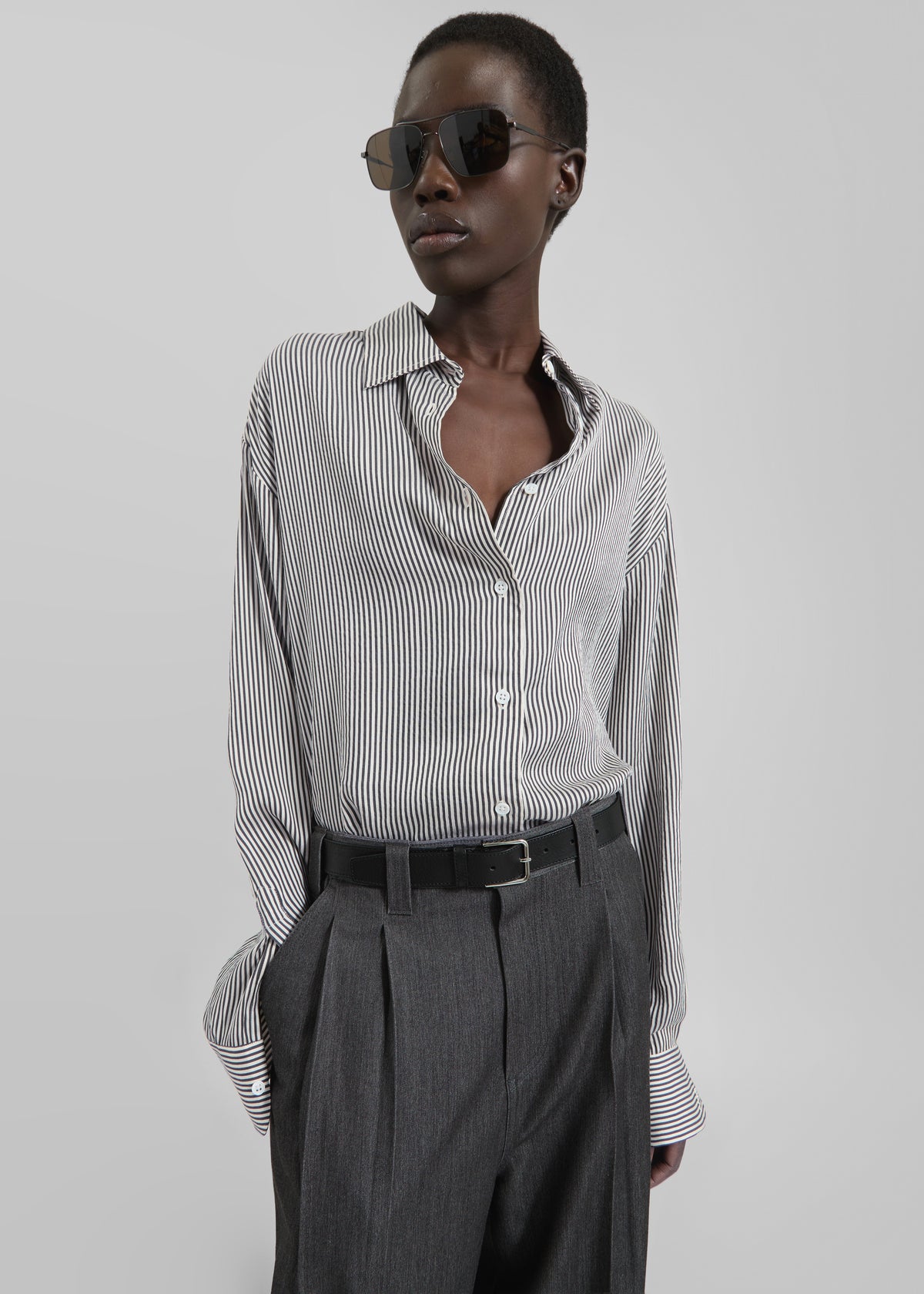 Lui Striped Silk Shirt