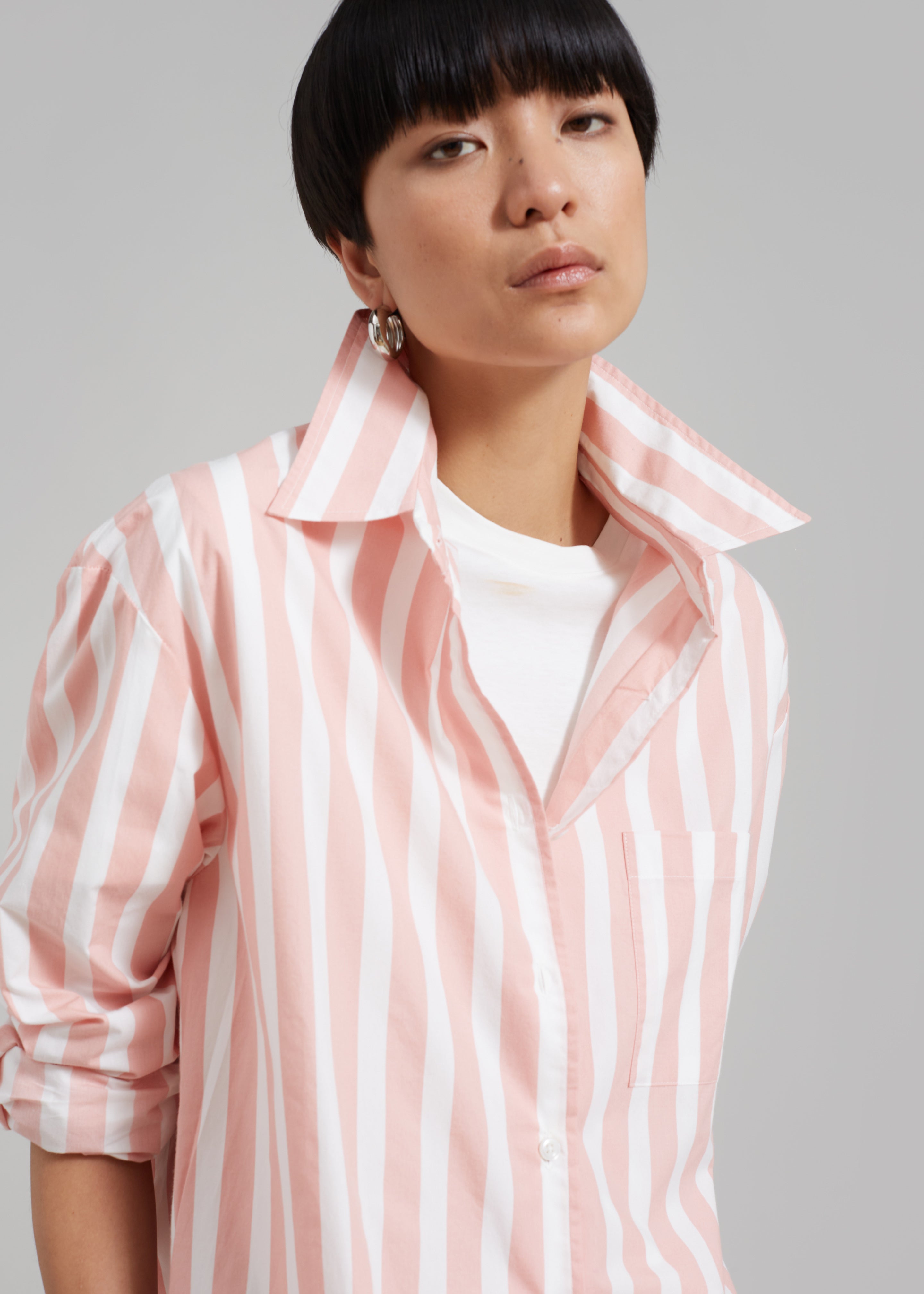 Lui Wide Stripe Shirt - Pink - 2
