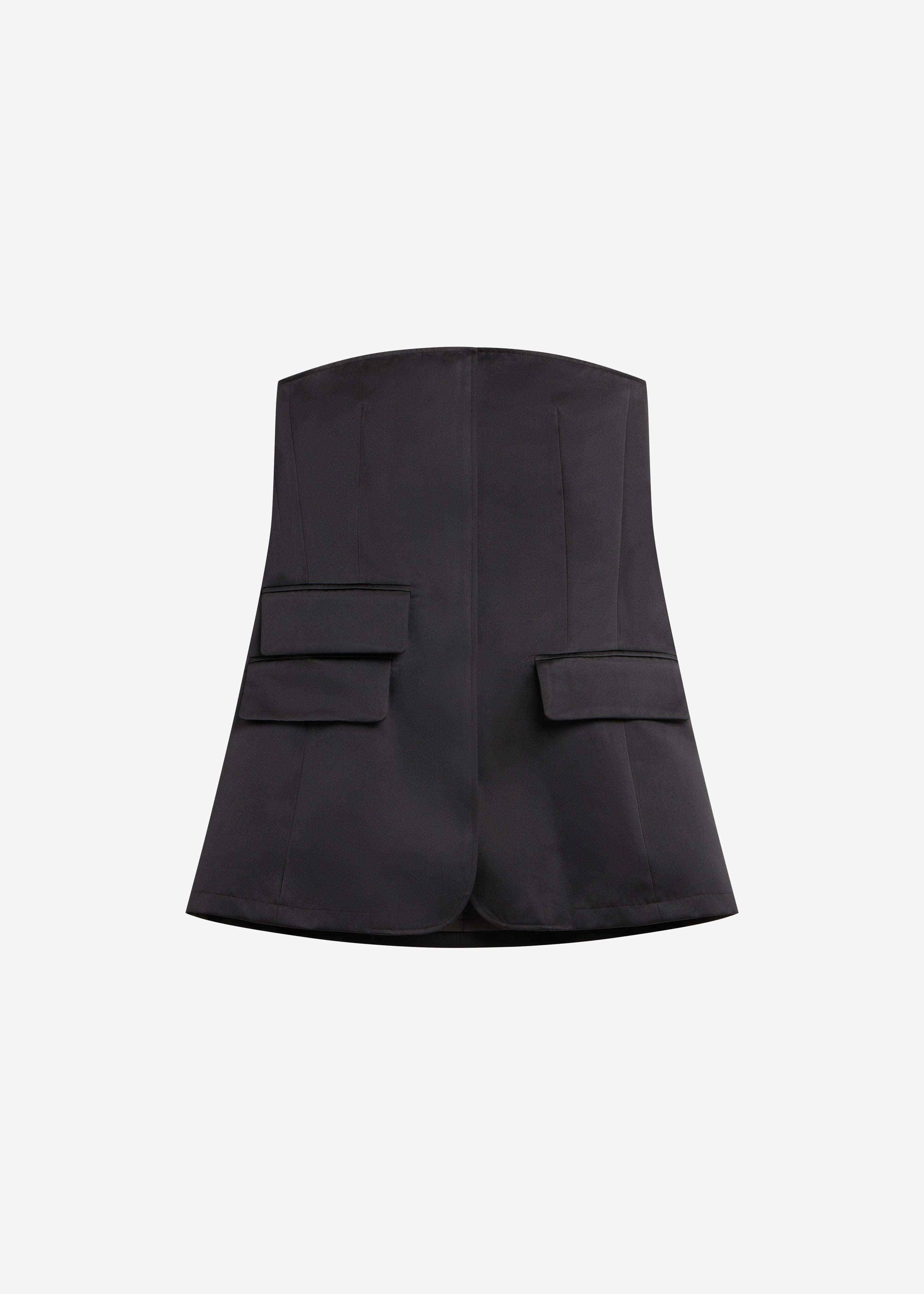 Luma Satin Bustier - Black – The Frankie Shop