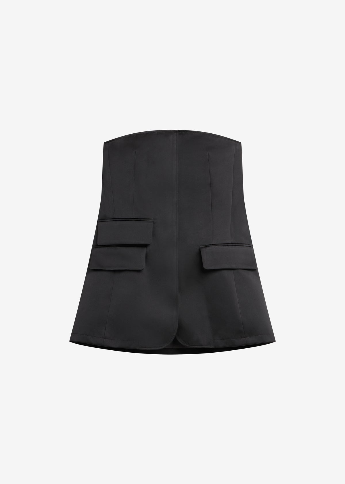 Luma Satin Bustier - Black - 5