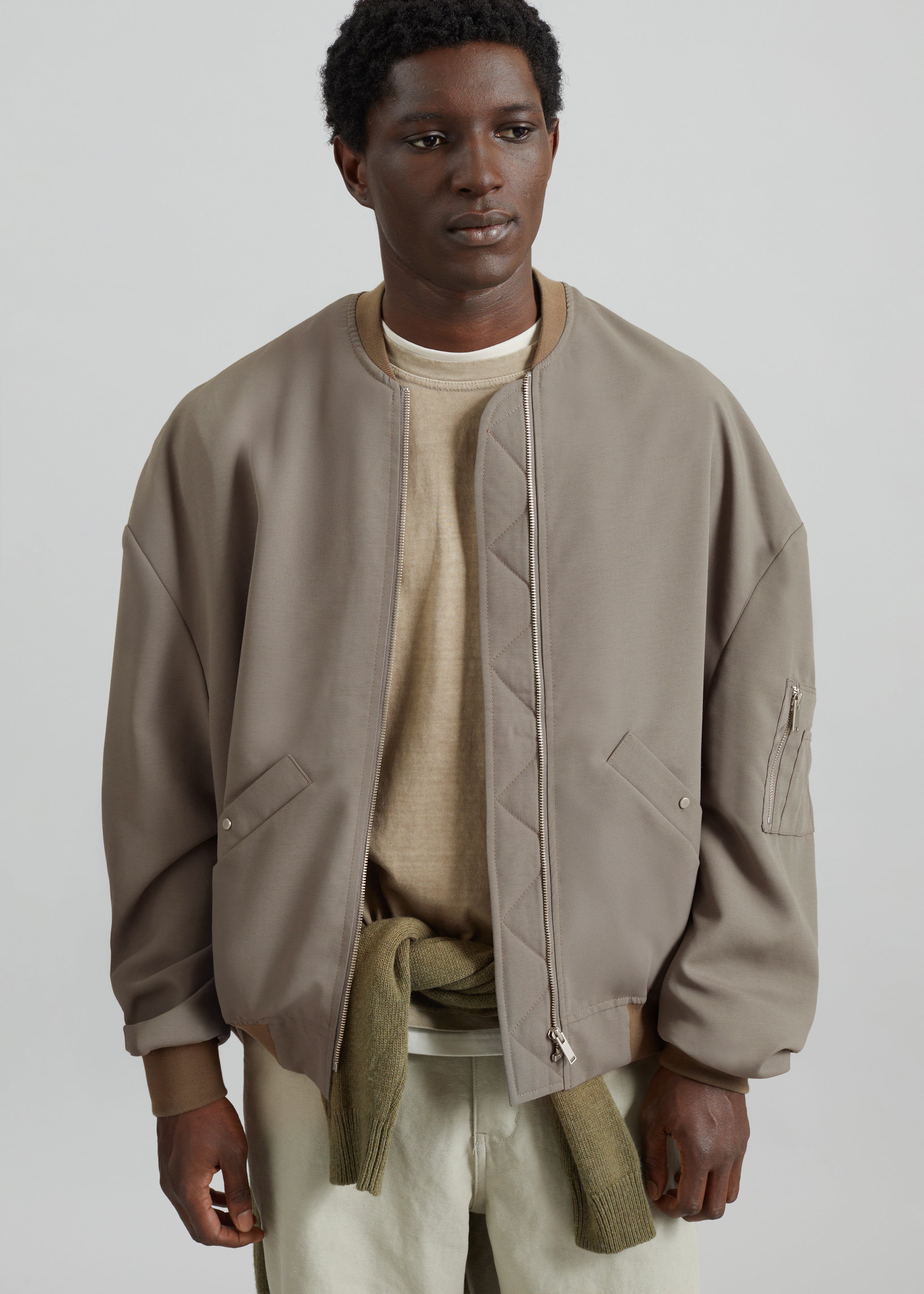 Lumi Bomber Jacket - Dark Olive – The Frankie Shop