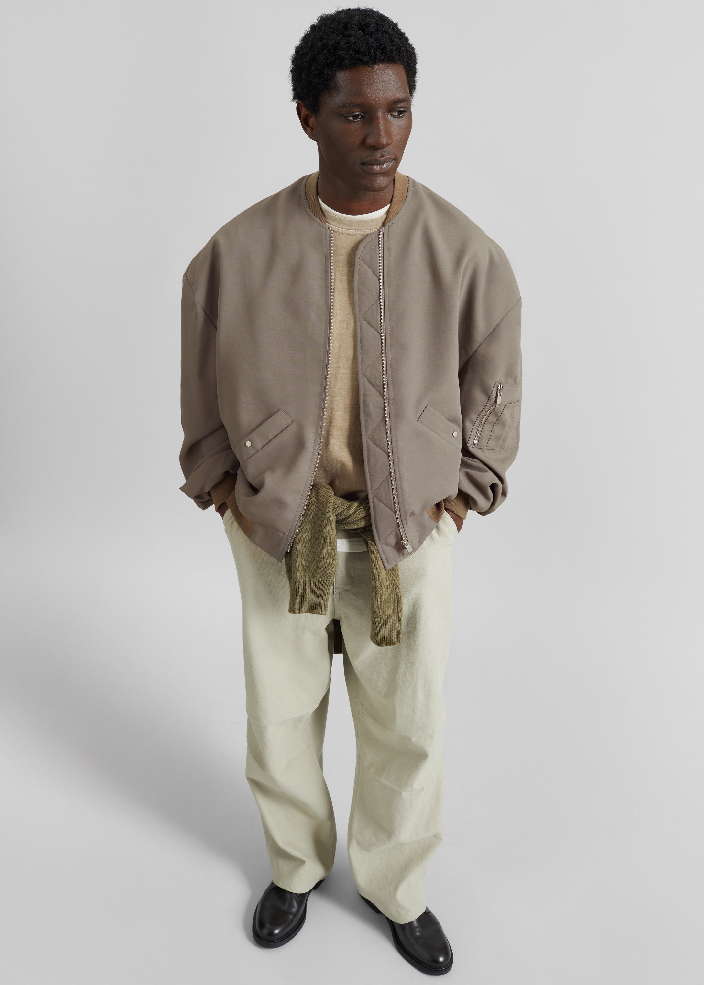 Lumi Bomber Jacket - Dark Olive – The Frankie Shop