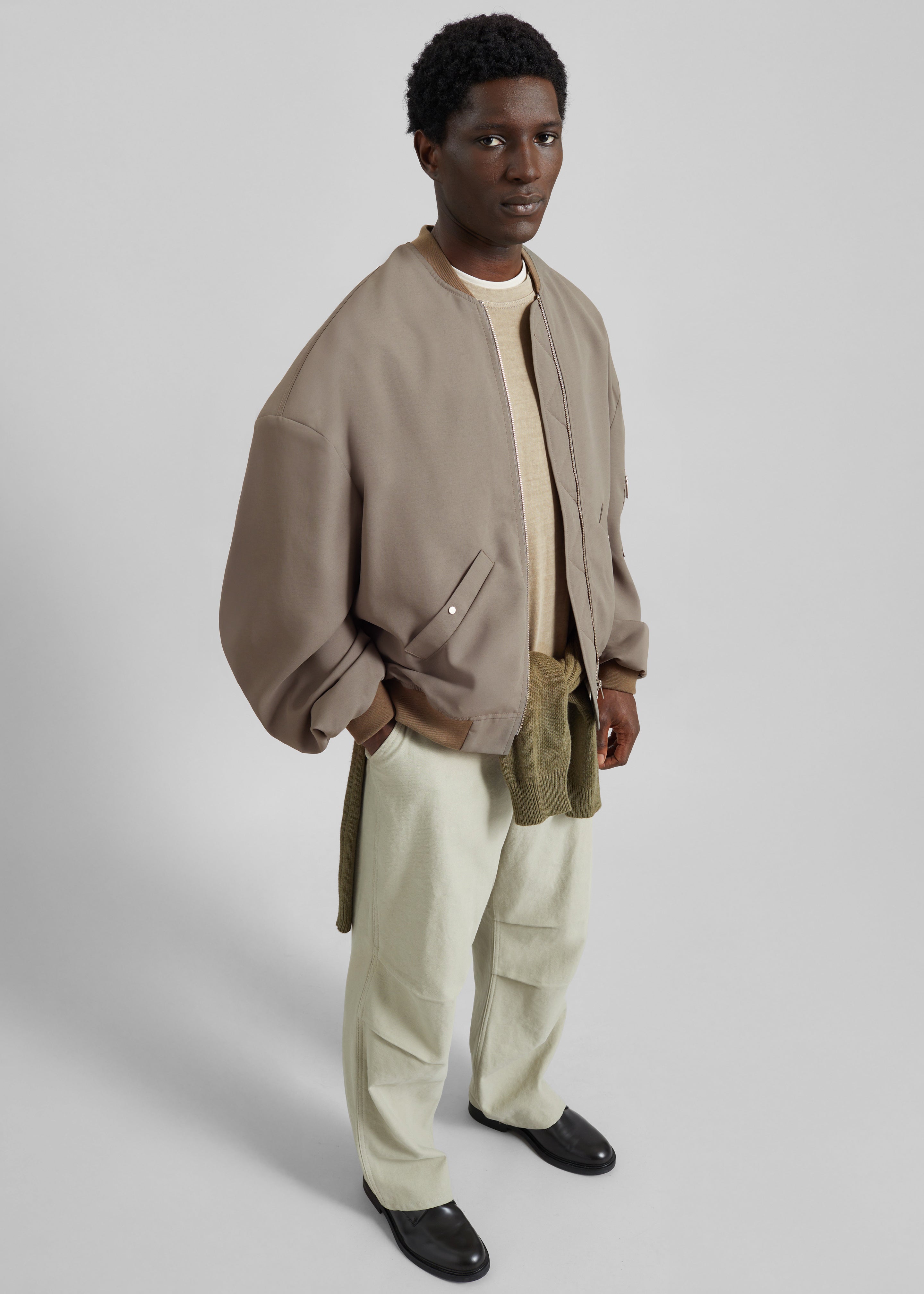 Lumi Bomber Jacket - Dark Olive – The Frankie Shop