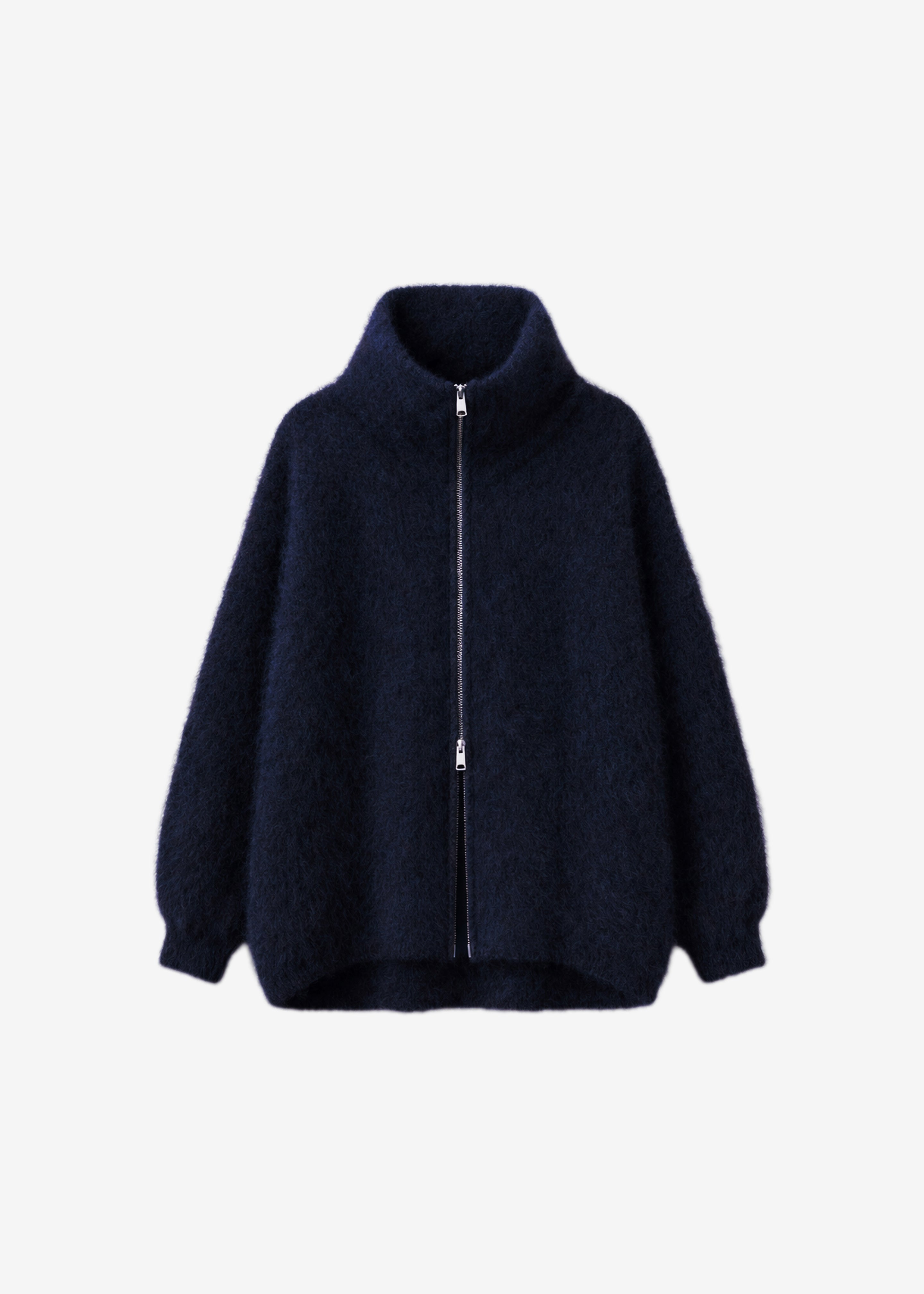 Lupa Fuzzy Zip-Up Cardigan - Navy – The Frankie Shop