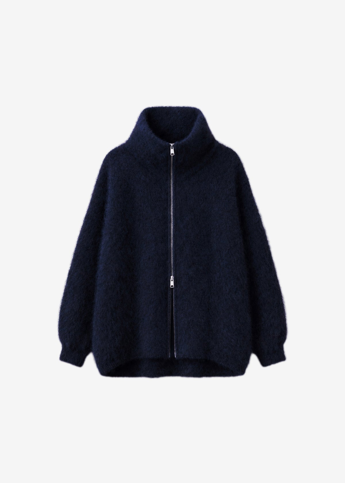 Lupa Fuzzy Zip-Up Cardigan - Navy