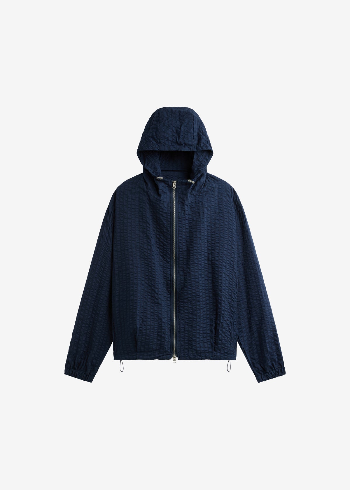 Luynes Seersucker Drawstring Jacket - Navy - 7