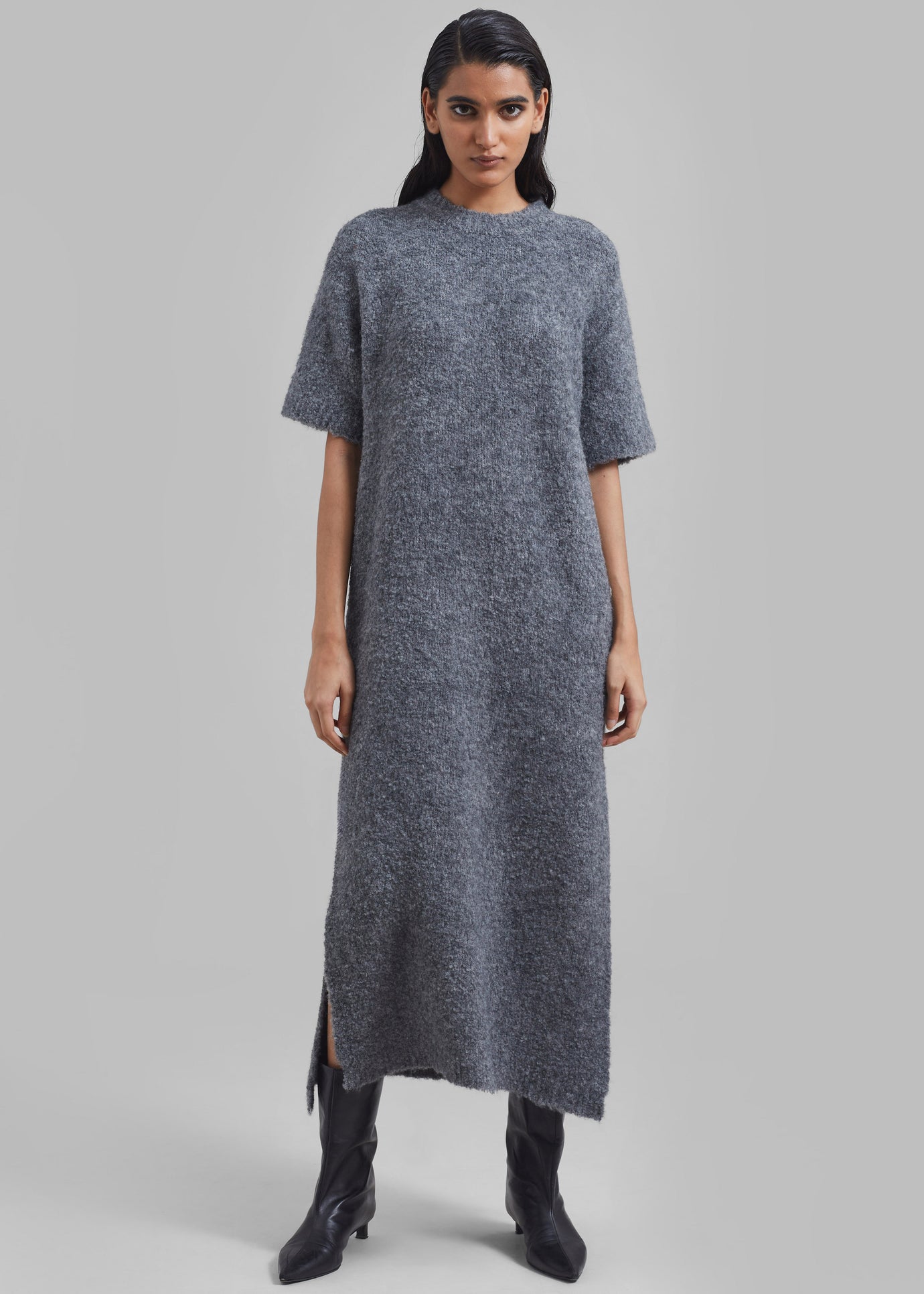Luz Knit Dress - Grey - 1