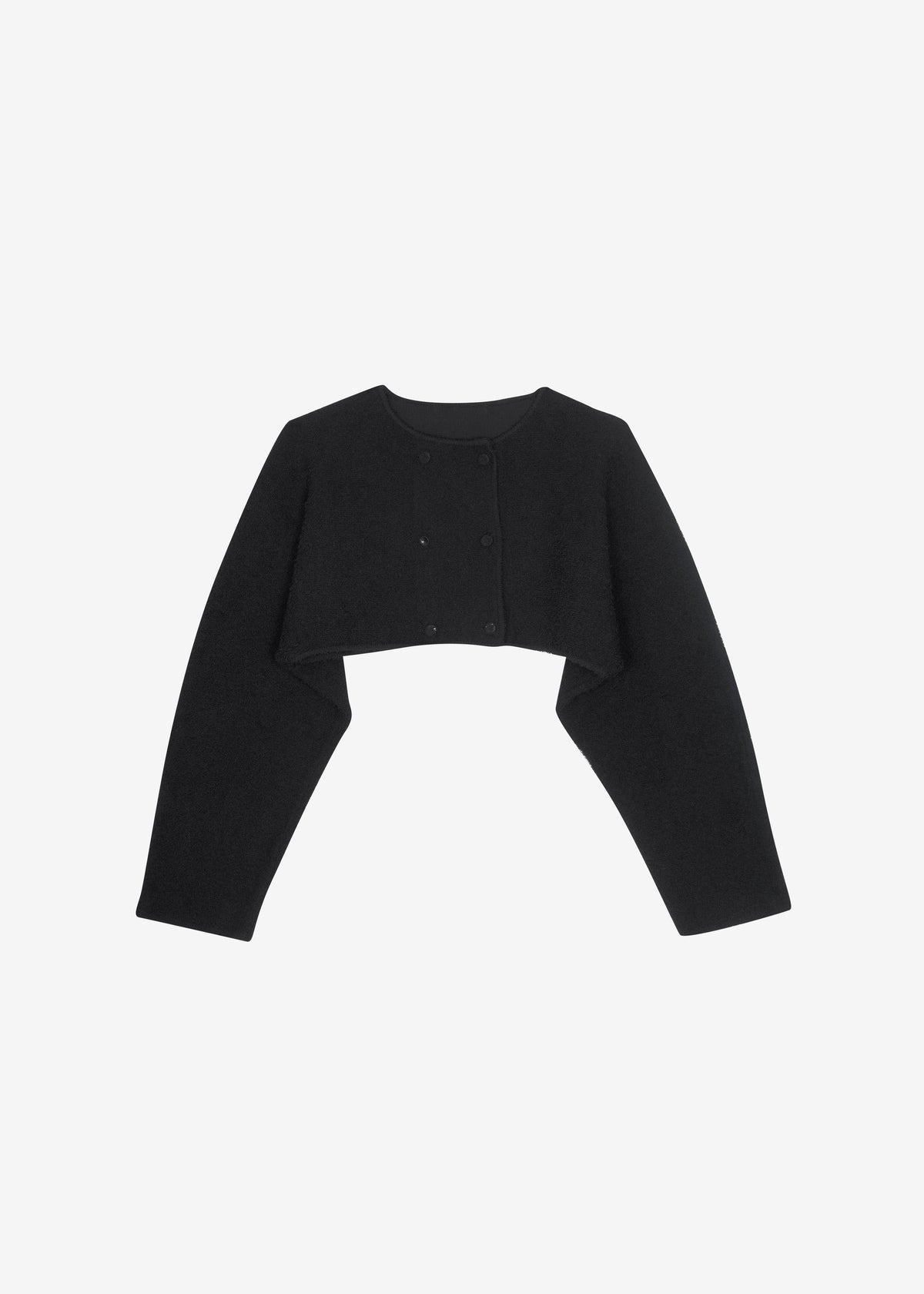 Lyall Fuzzy Cropped Jacket - Black - 9