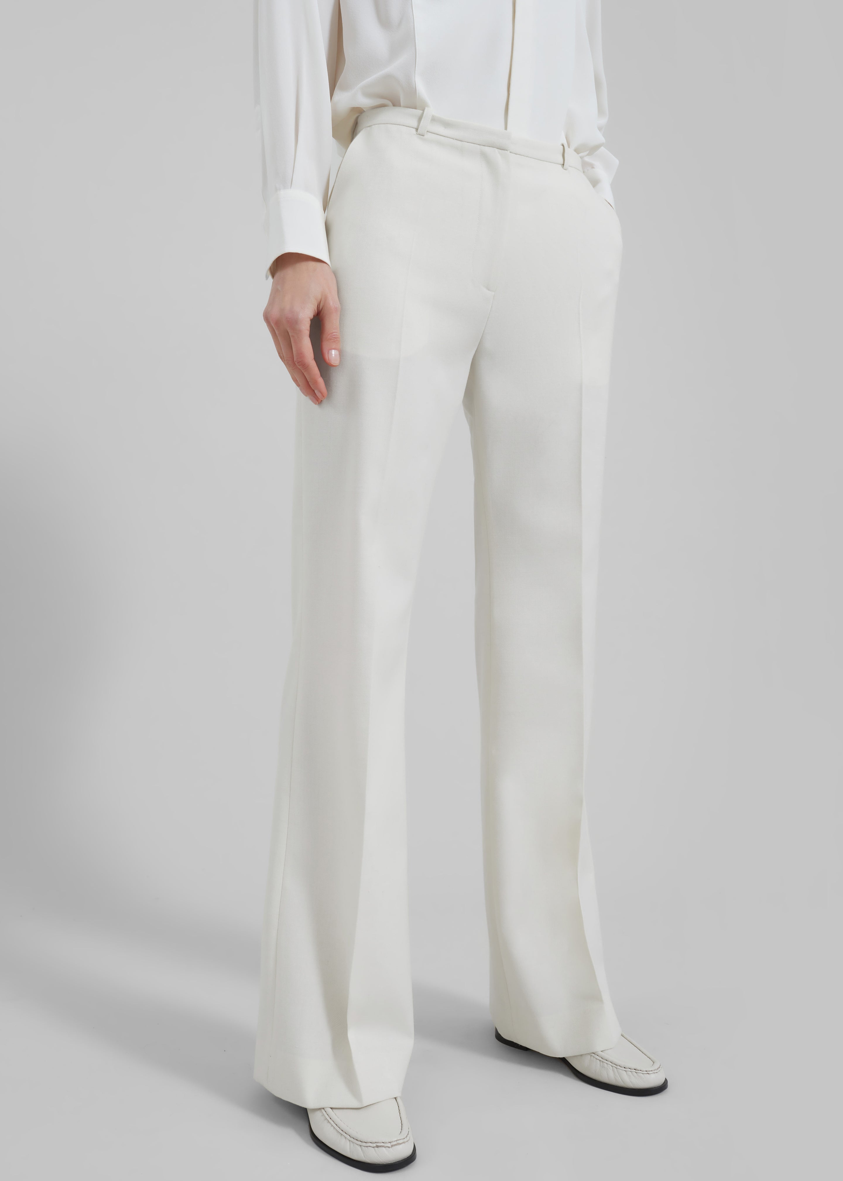 Lyra Flared Pants - White - 5