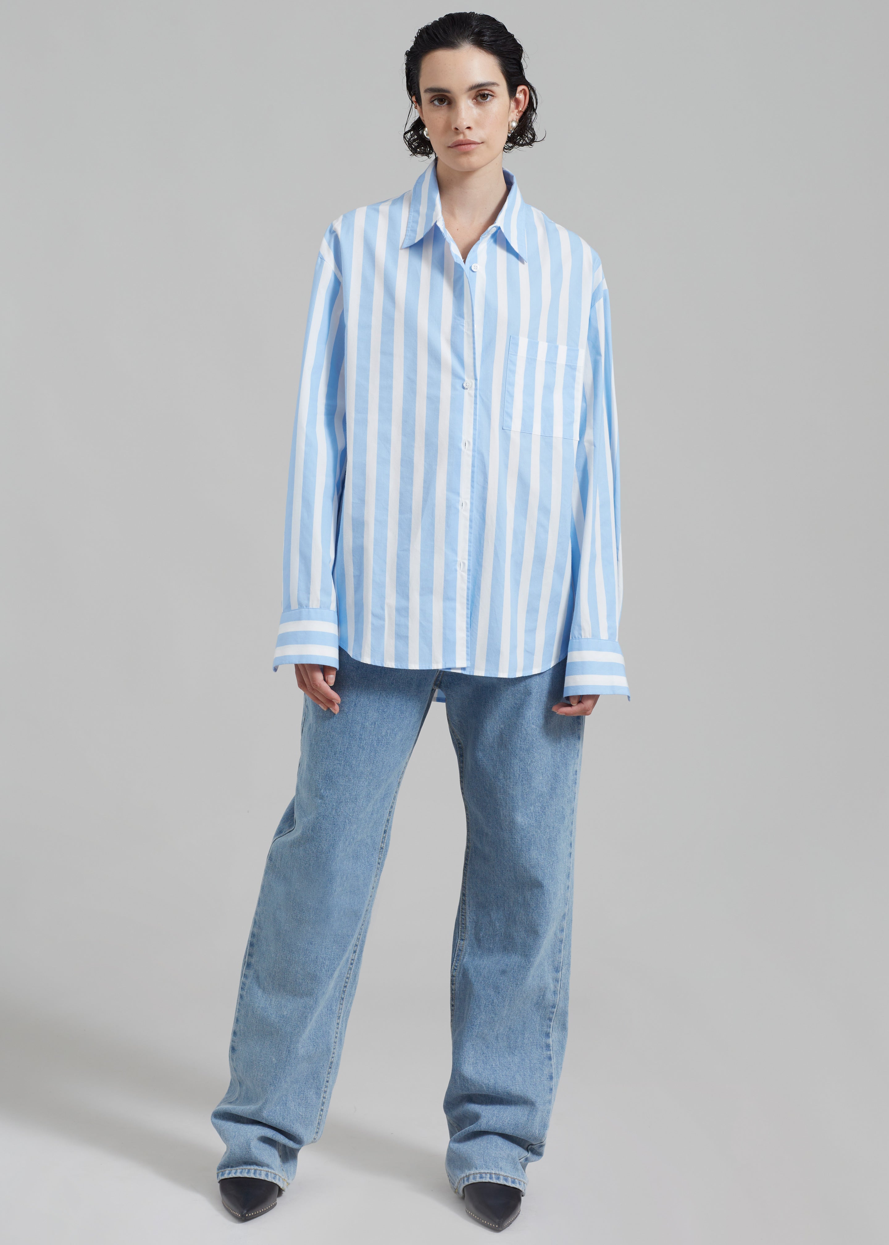 最新作セールWide Stripe Shirt Lサイズ シャツ