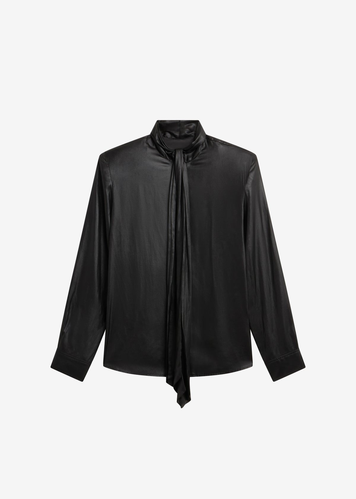 Mabillon Padded Lavalliere Blouse - Black - 8