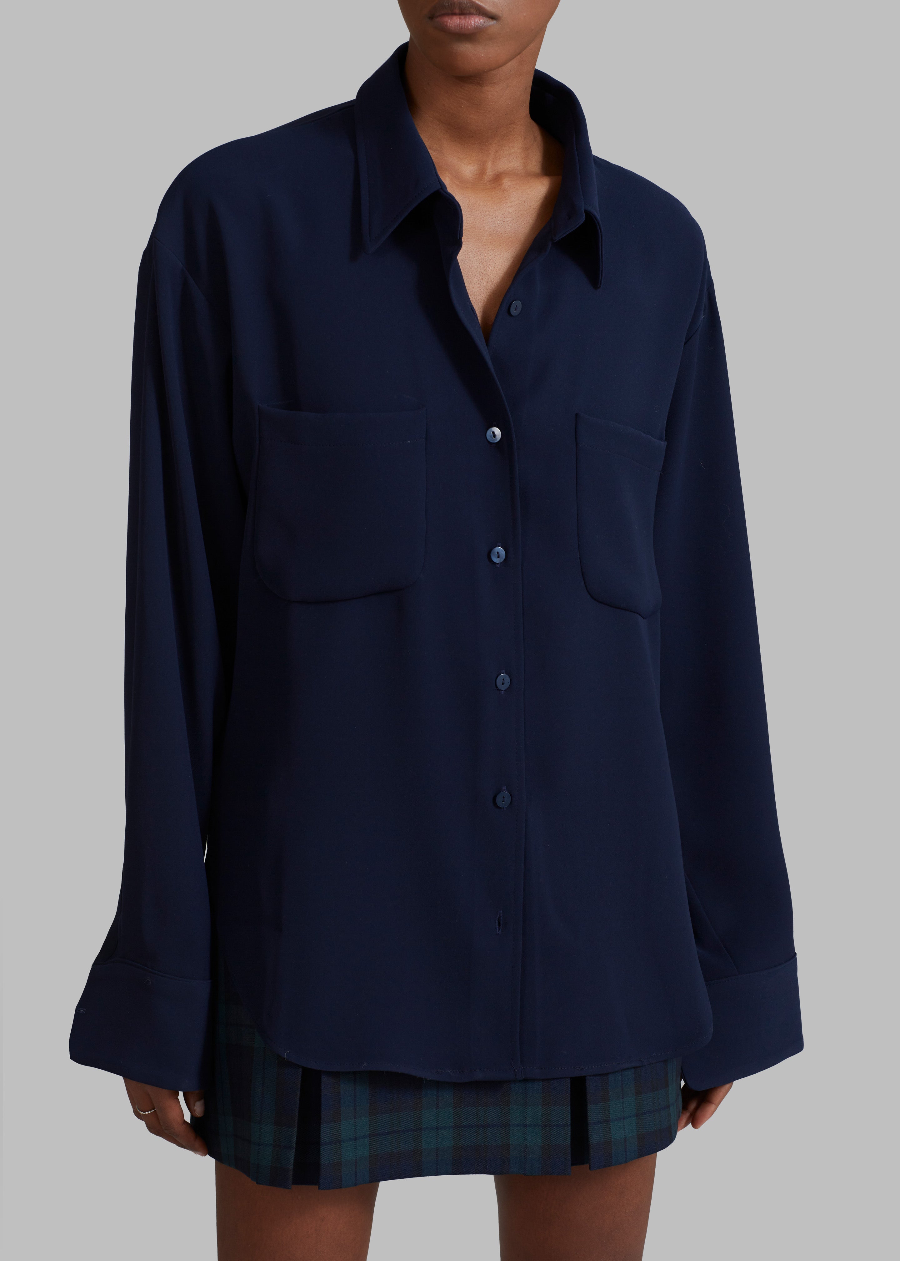 Macie Pocket Shirt - Navy - 4