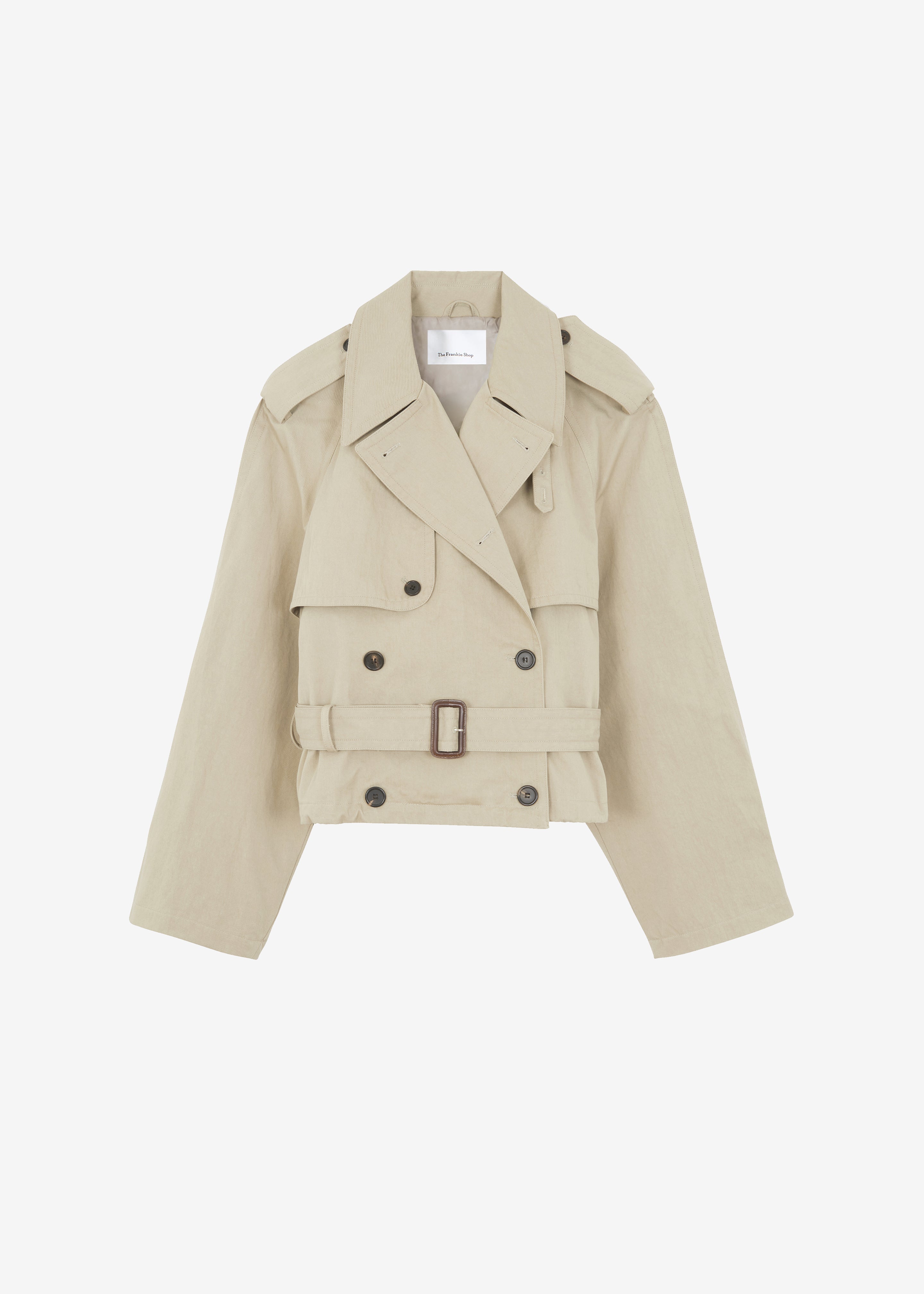Mads Cropped Trench - Beige – The Frankie Shop