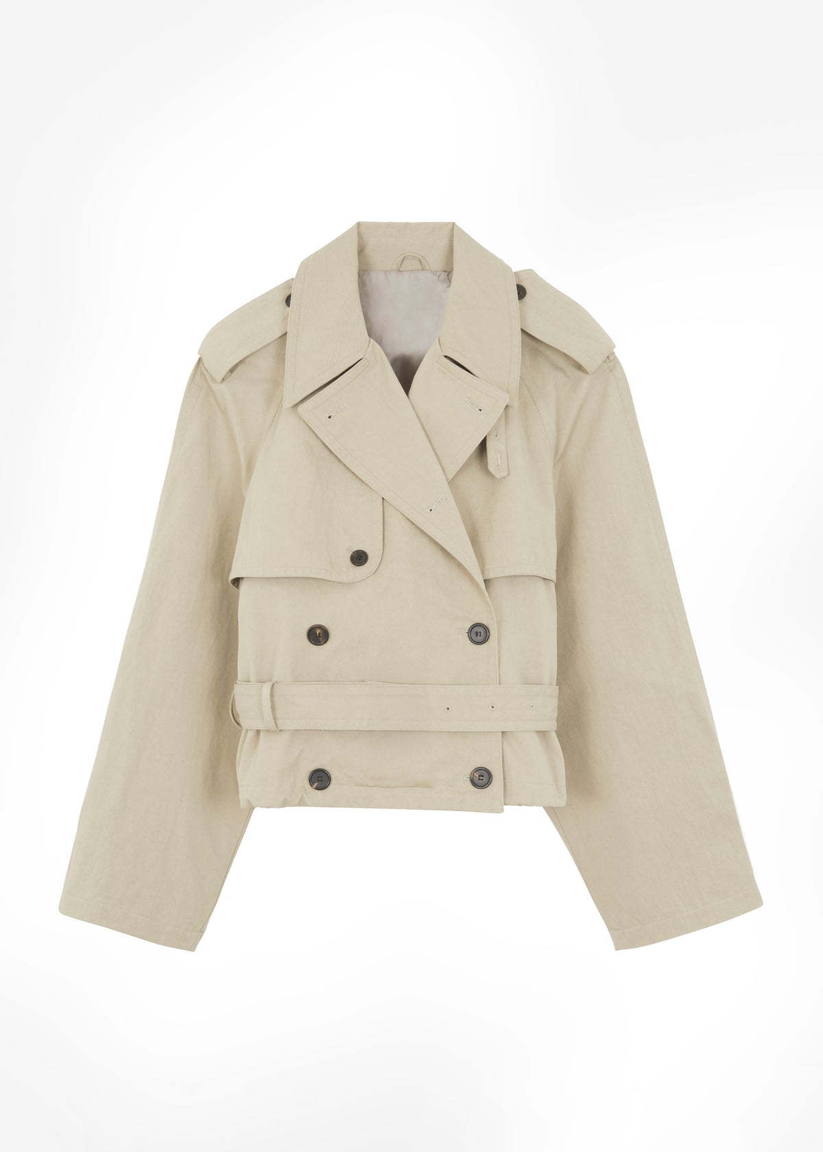 Mads Cropped Trench - Beige - 15