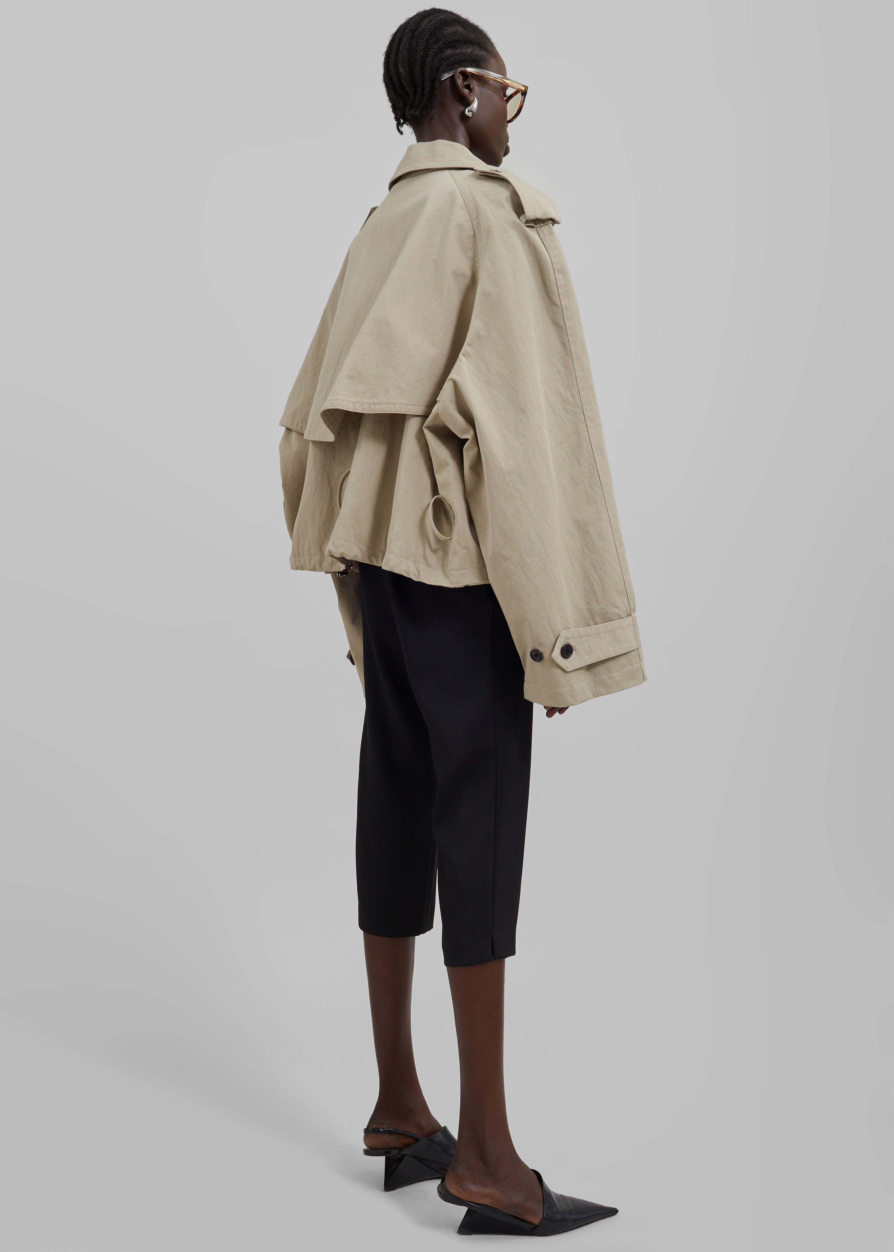 Mads Cropped Trench - Beige - 15