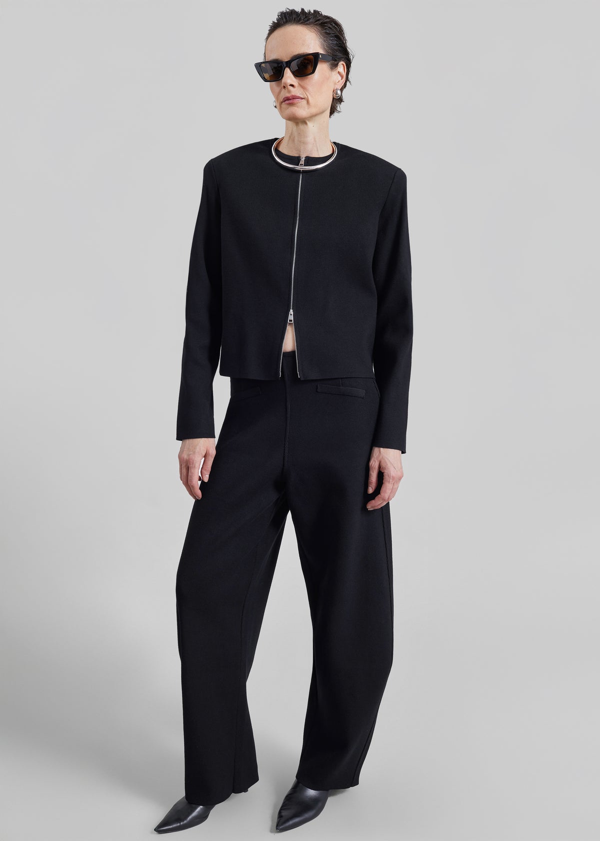 Shop the look image for Mael Padded Cardigan - Black