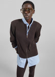 Mael Padded Cardigan - Brown
