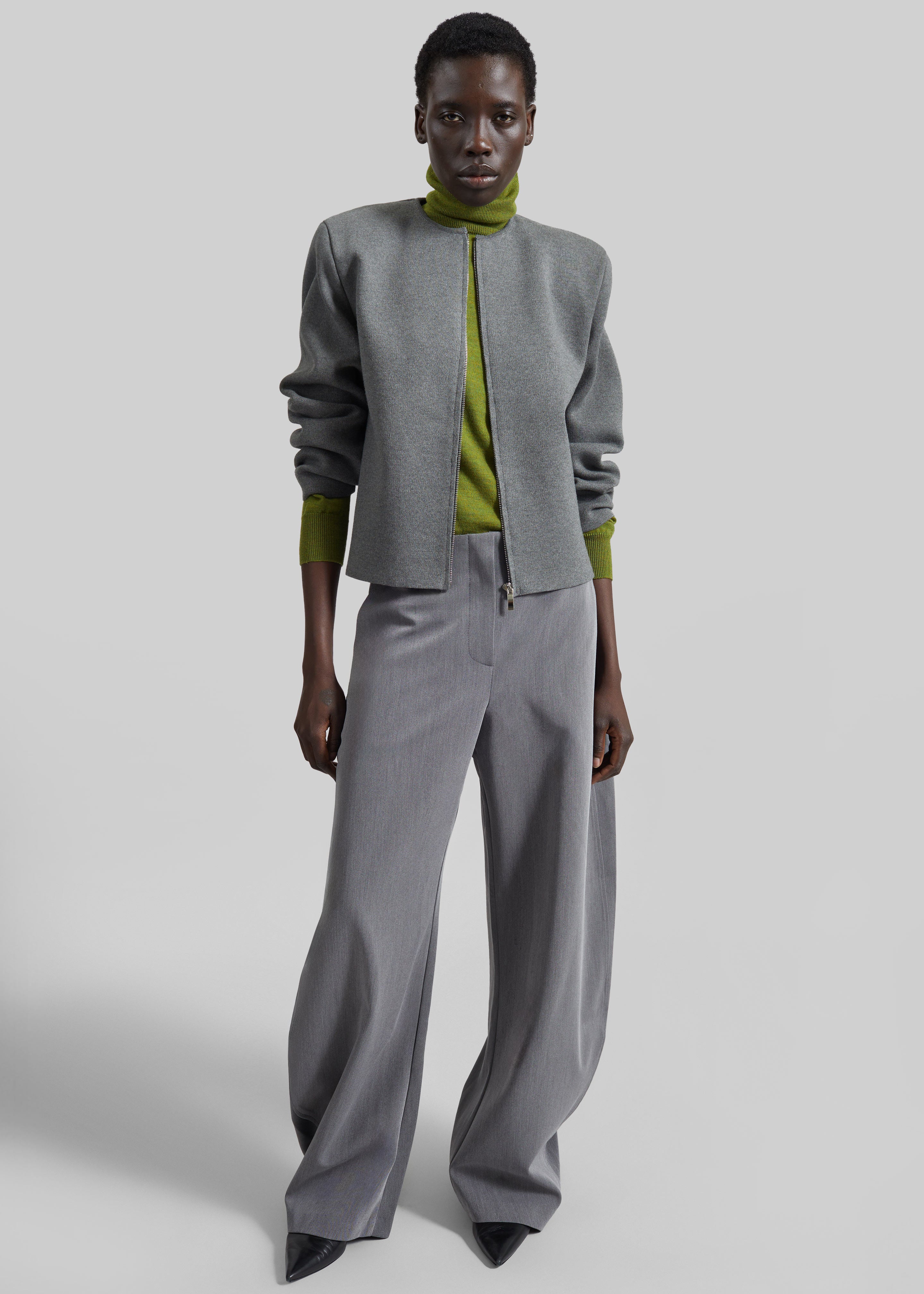 Mael Padded Cardigan - Grey – The Frankie Shop