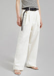 Maeve Pintuck Trousers - Cream