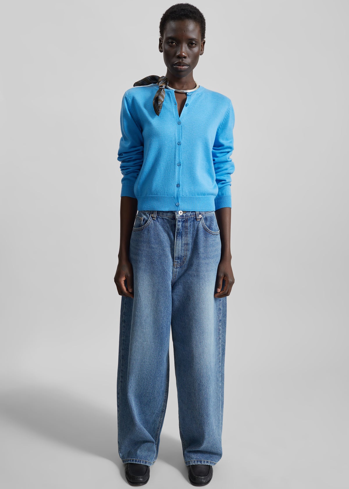 Mahim Superfine Wool Cardigan - Blue - 4