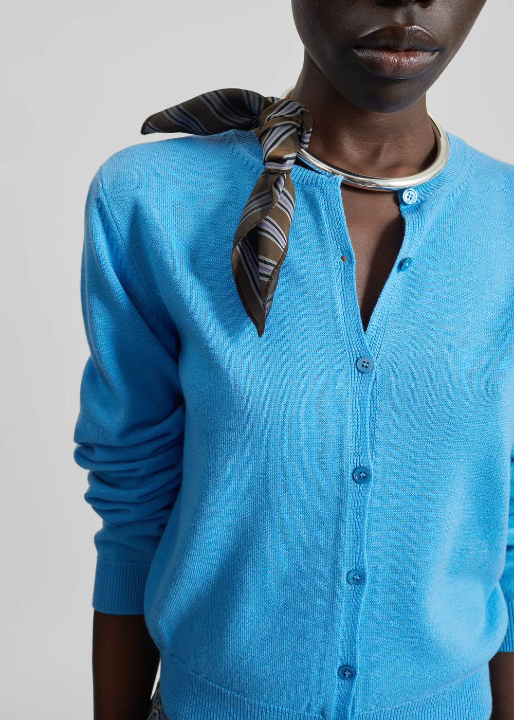 Mahim Superfine Wool Cardigan - Blue - 1