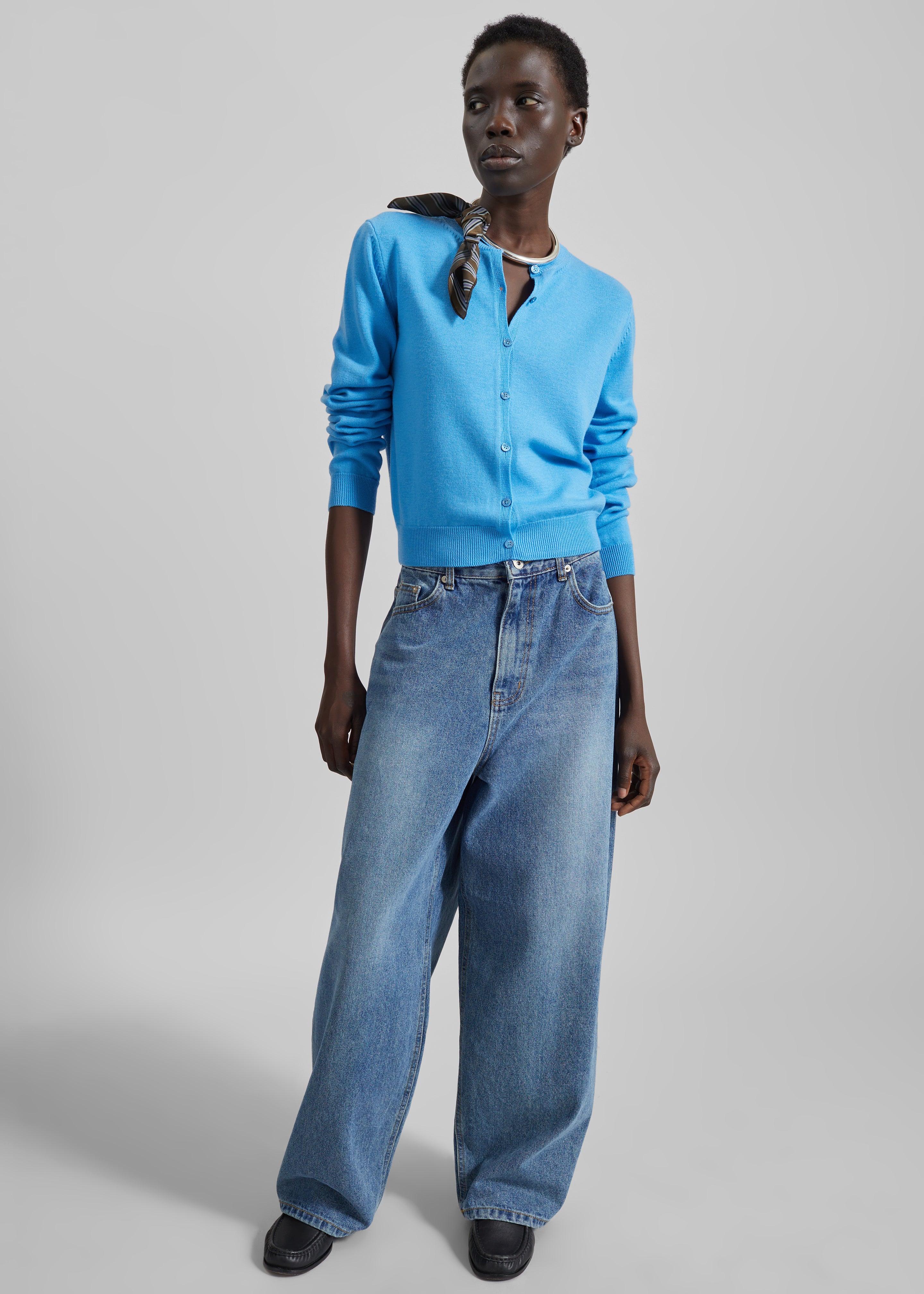 Mahim Superfine Wool Cardigan - Blue - 7