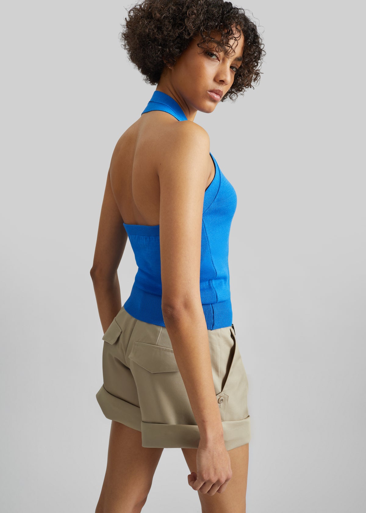 Maia Convertible Knit Halter Top - Cobalt - 7