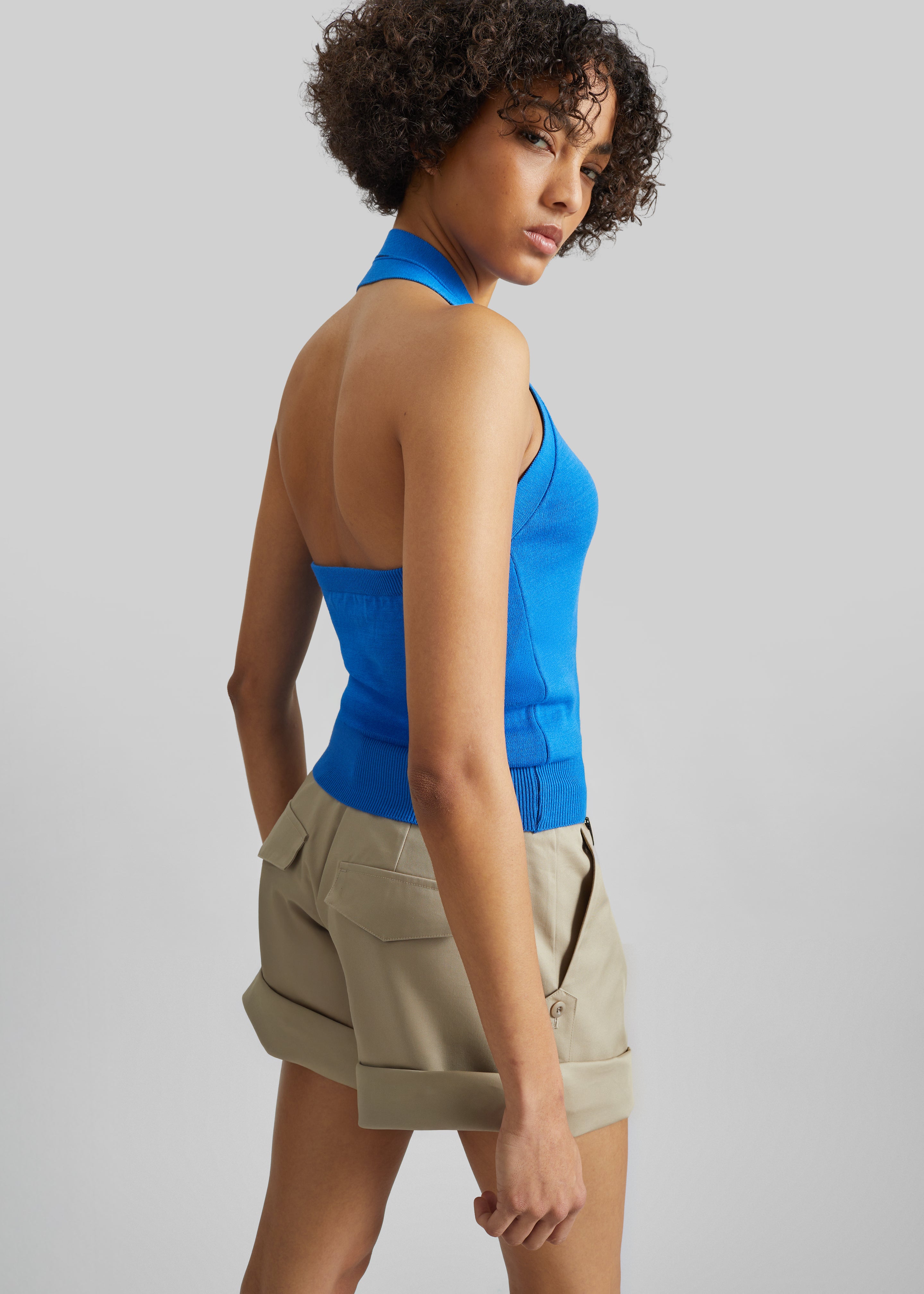 Maia Convertible Knit Halter Top - Cobalt - 7