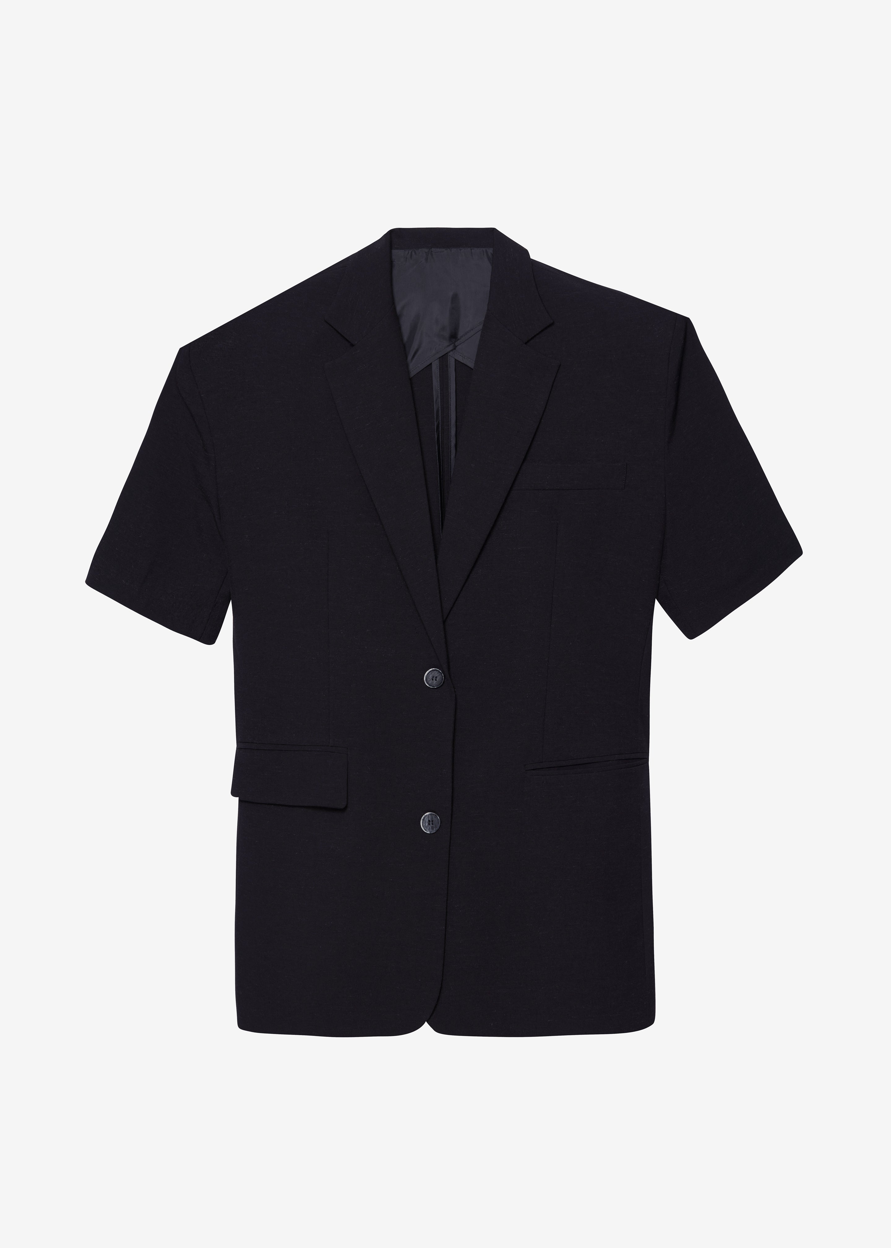 Maisie Short Sleeve Blazer - Black - 15