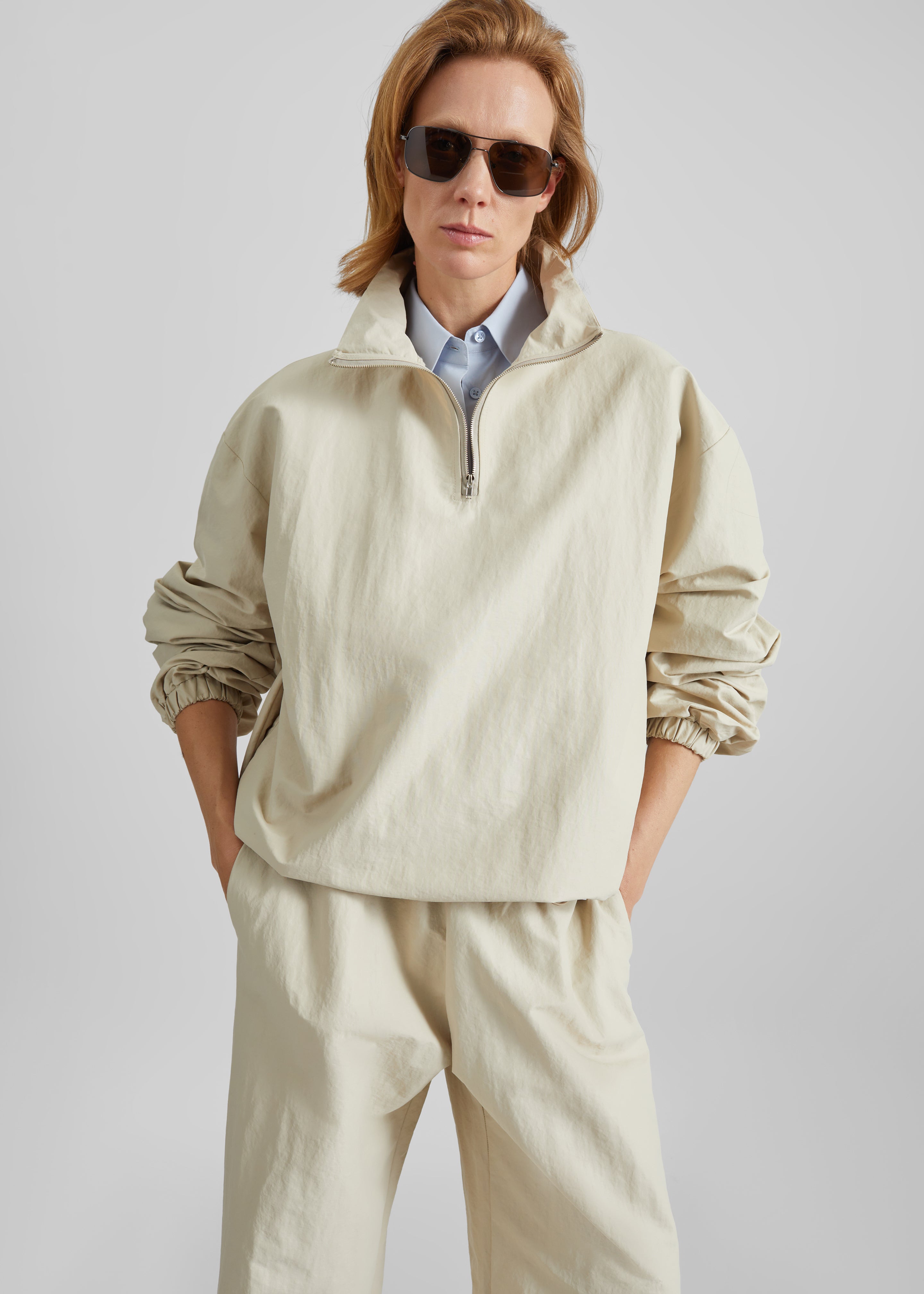 Majvik Windbreaker Anorak - Light Beige - 3