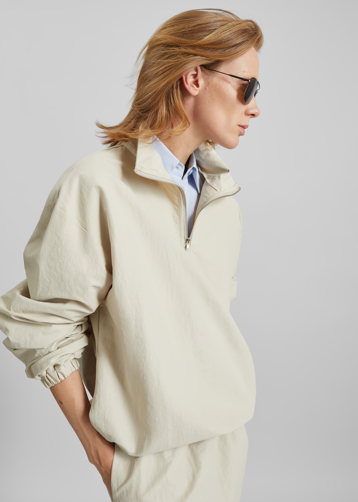 Majvik Windbreaker Anorak - Light Beige - 1