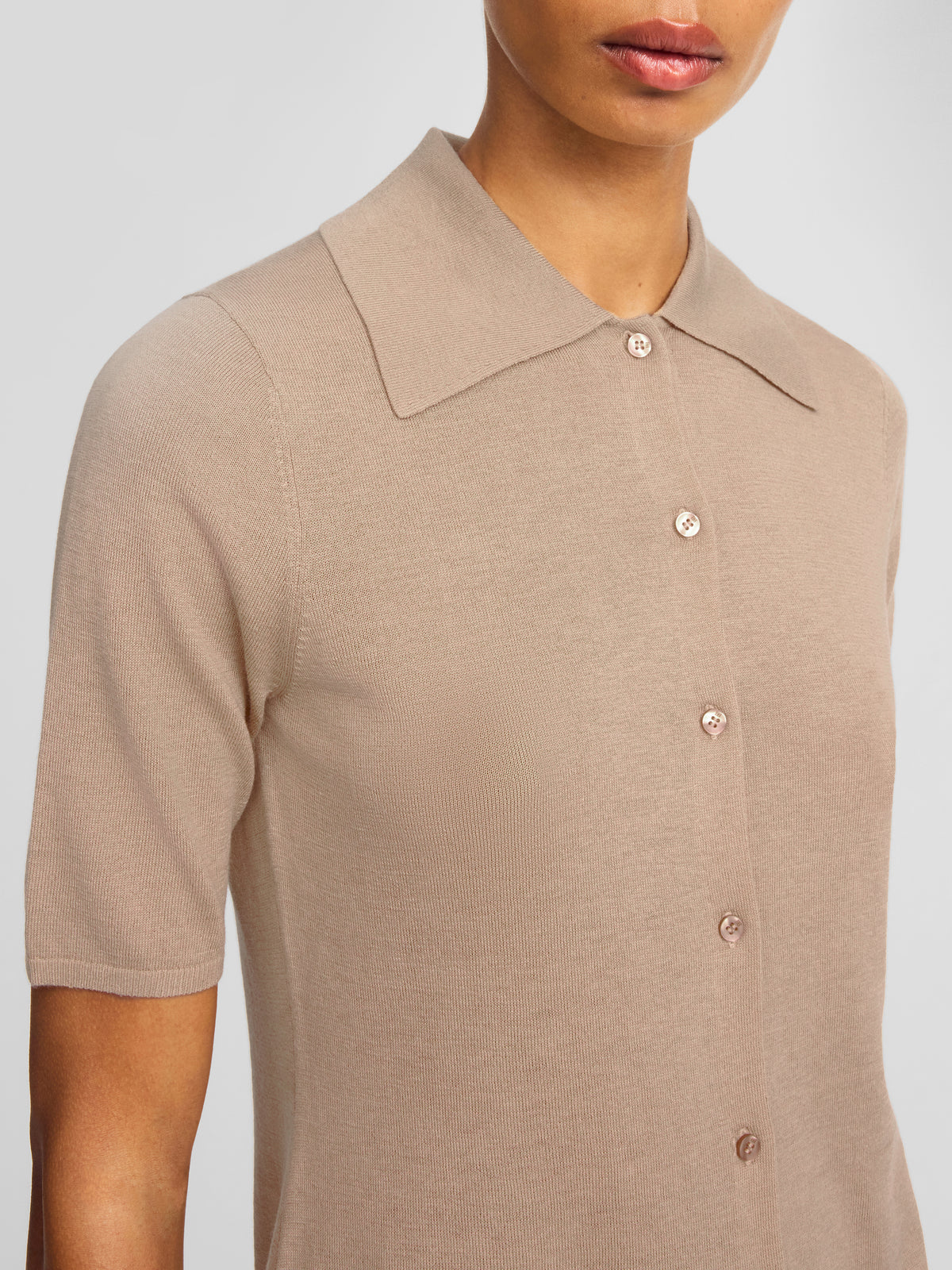 By Malene Birger Dotta Knit Top - Dark Sand - 1