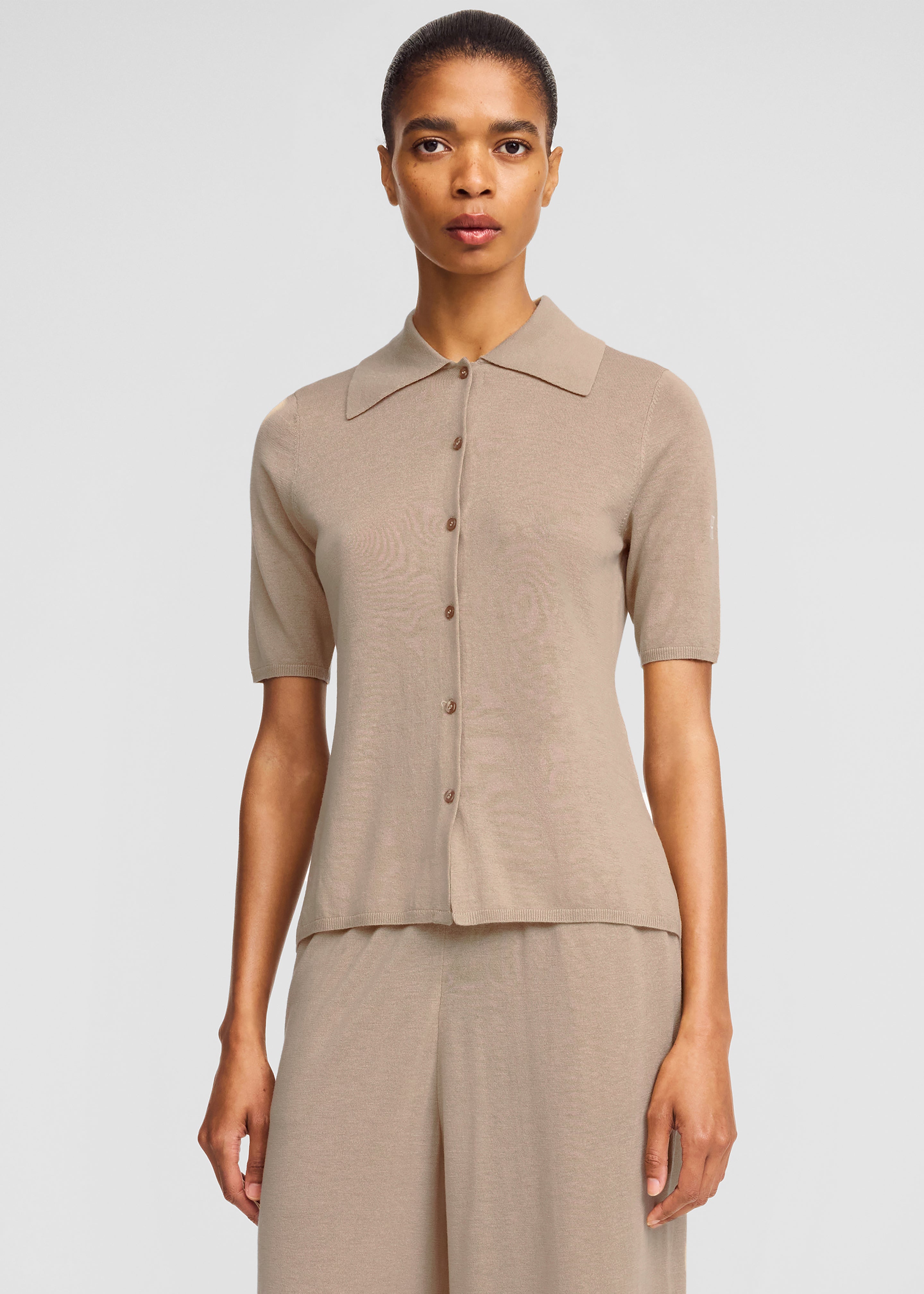 By Malene Birger Dotta Knit Top - Dark Sand - 3