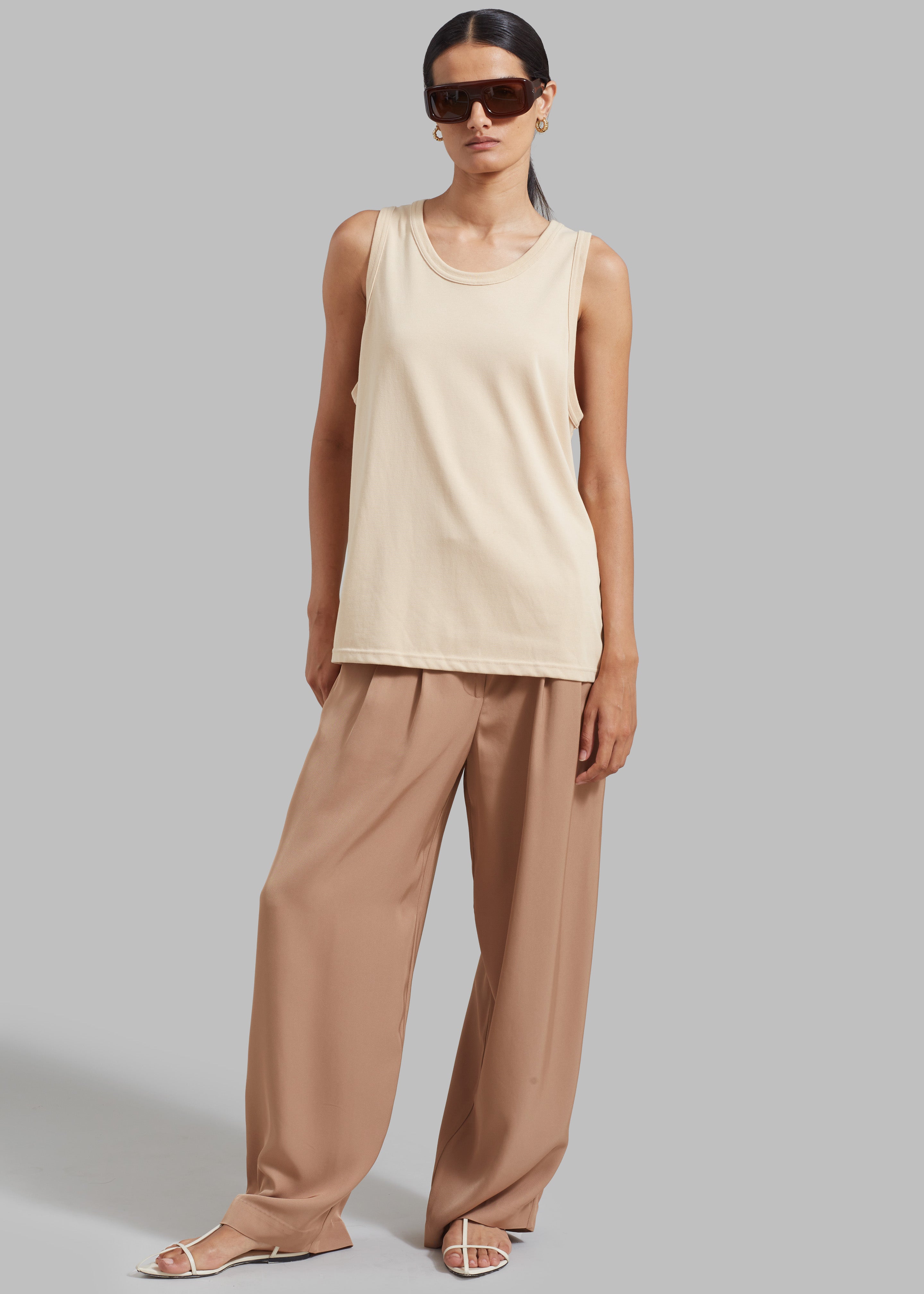 By Malene Birger Piscali Mid-Rise Pants - Tobacco Brown - 7