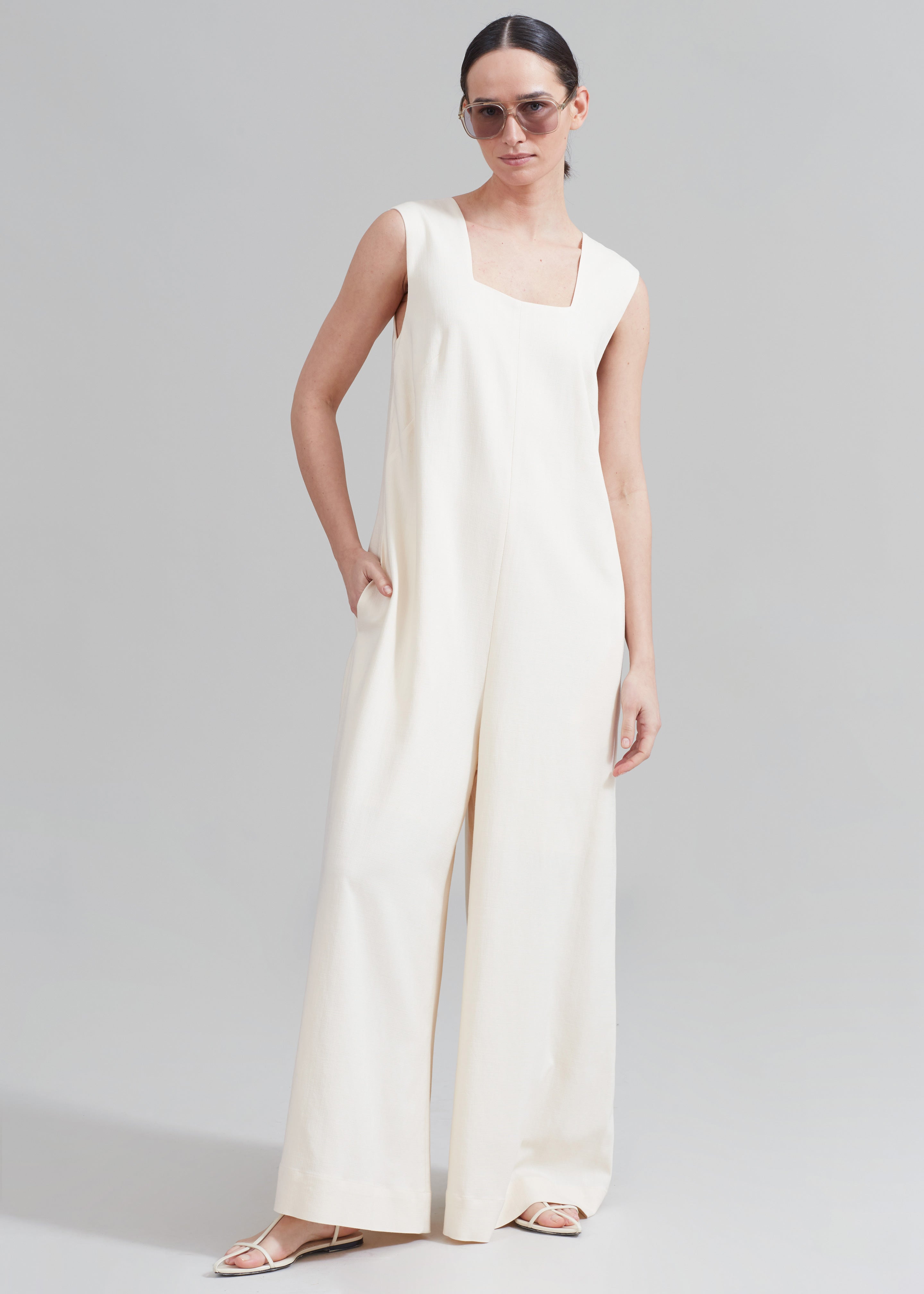 By Malene Birger Ritta Jumpsuit Vanilla Cream The Frankie Shop