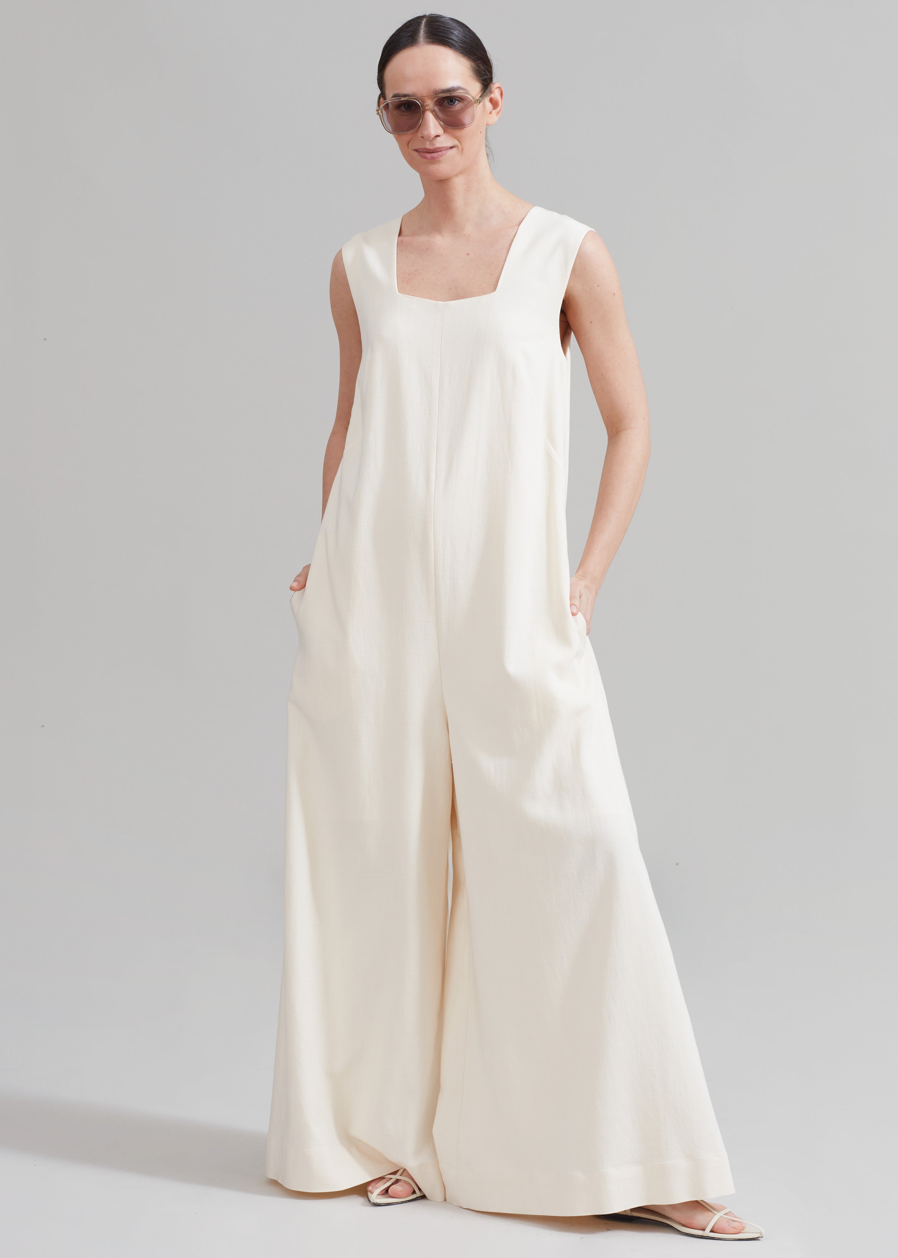 By Malene Birger Ritta Jumpsuit Vanilla Cream The Frankie Shop