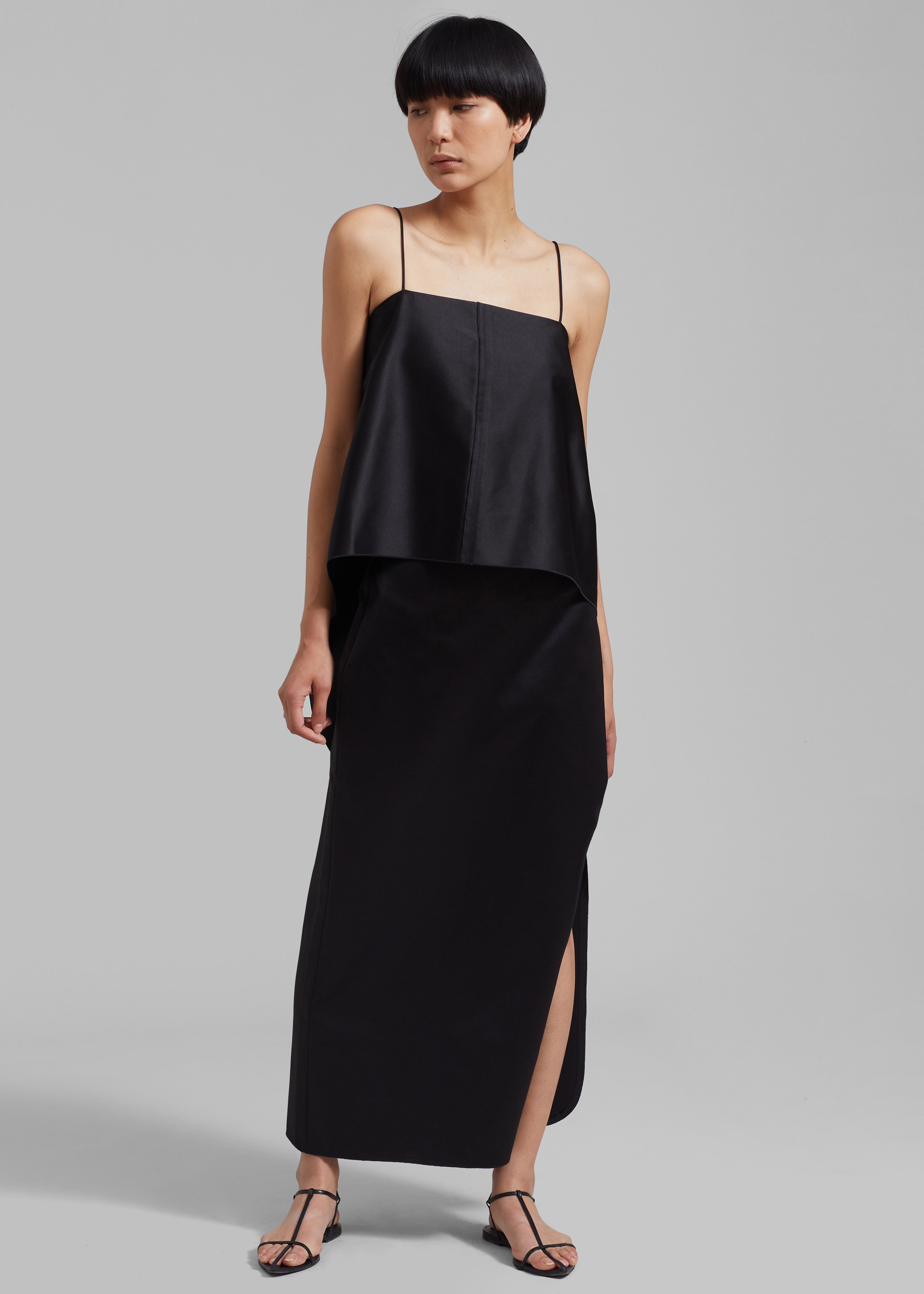 By Malene Birger Wick Midi Skirt - Black – The Frankie Shop