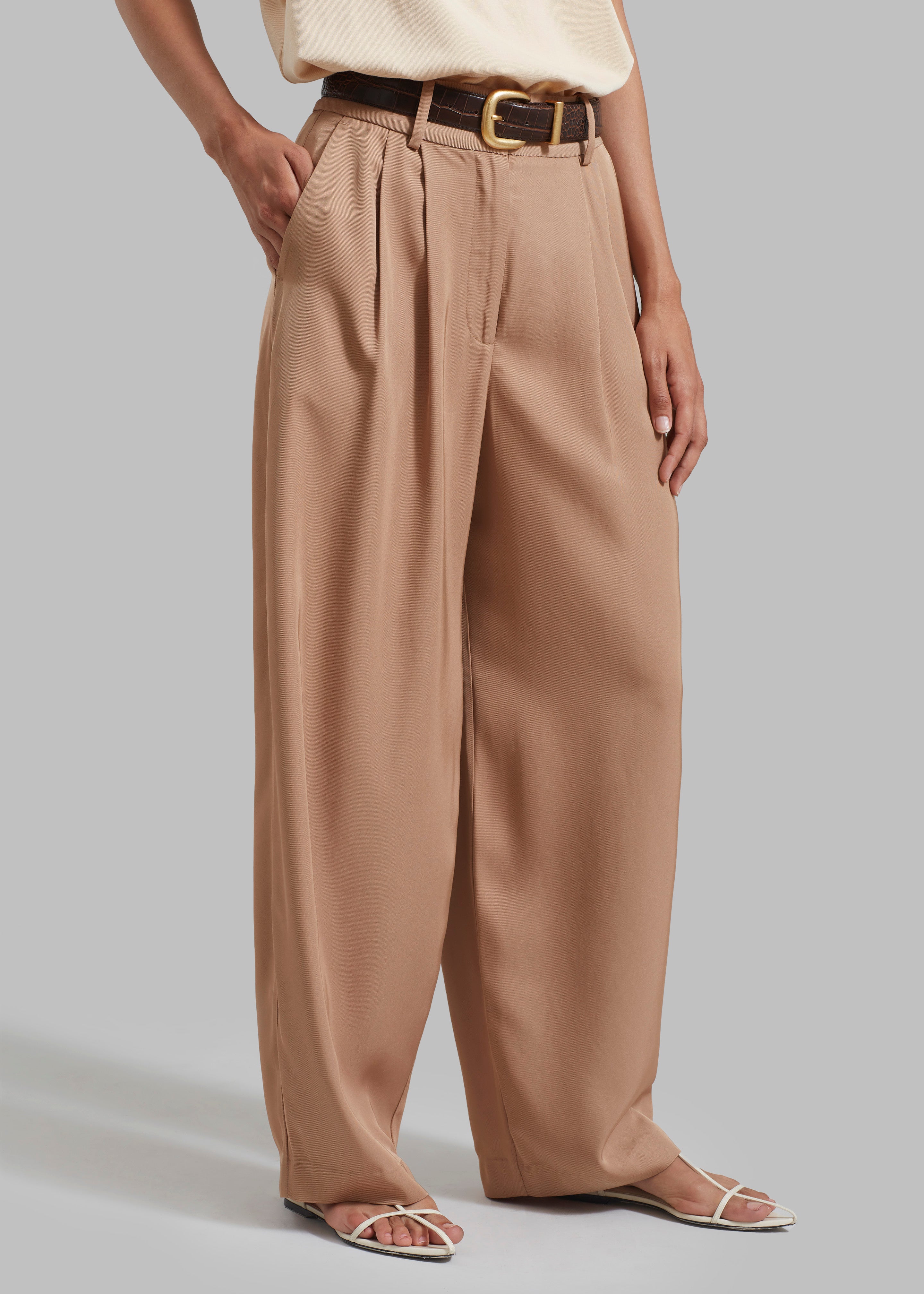 By Malene Birger Piscali Mid Rise Pants Tobacco Brown