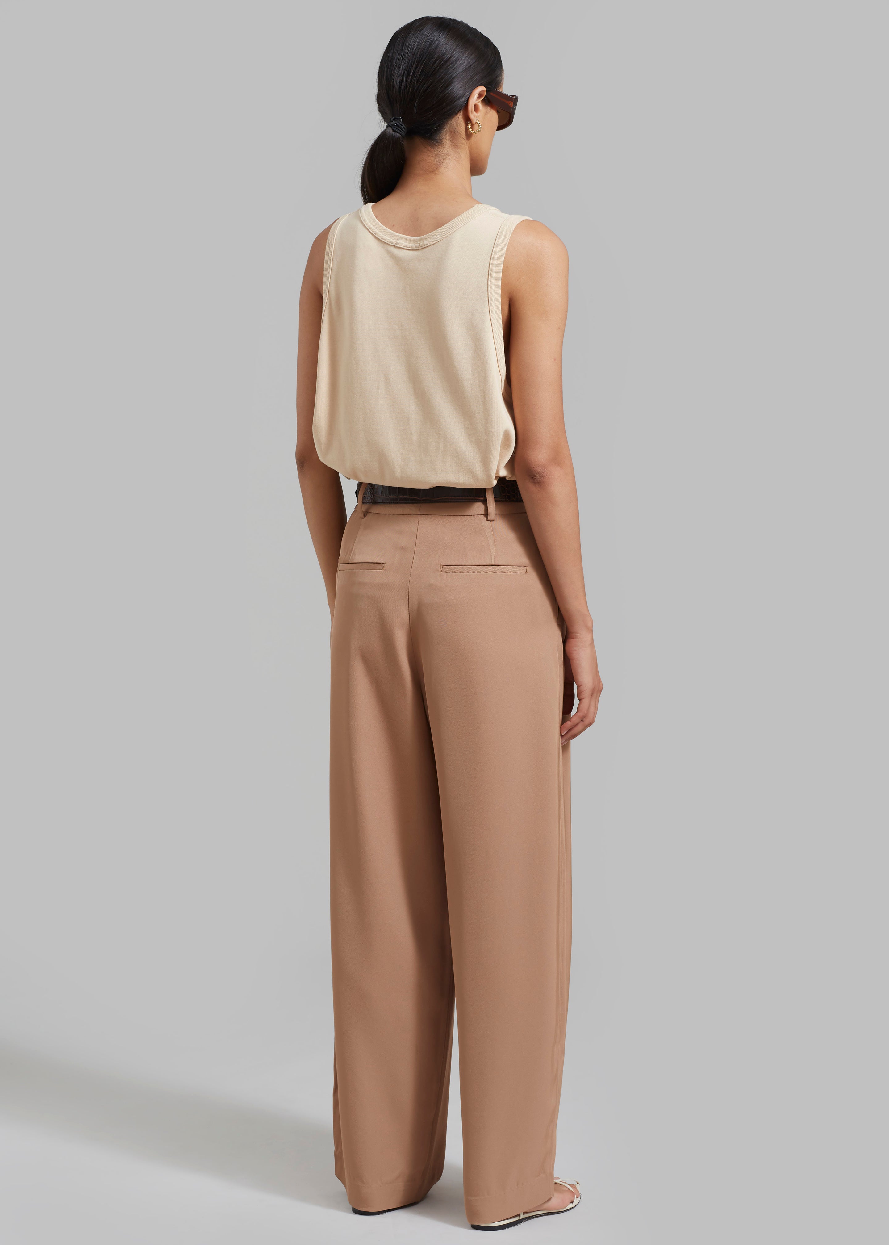 By Malene Birger Piscali Mid Rise Pants Tobacco Brown