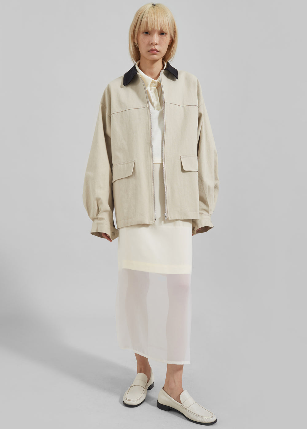 Malia Utility Jacket - Beige - 1