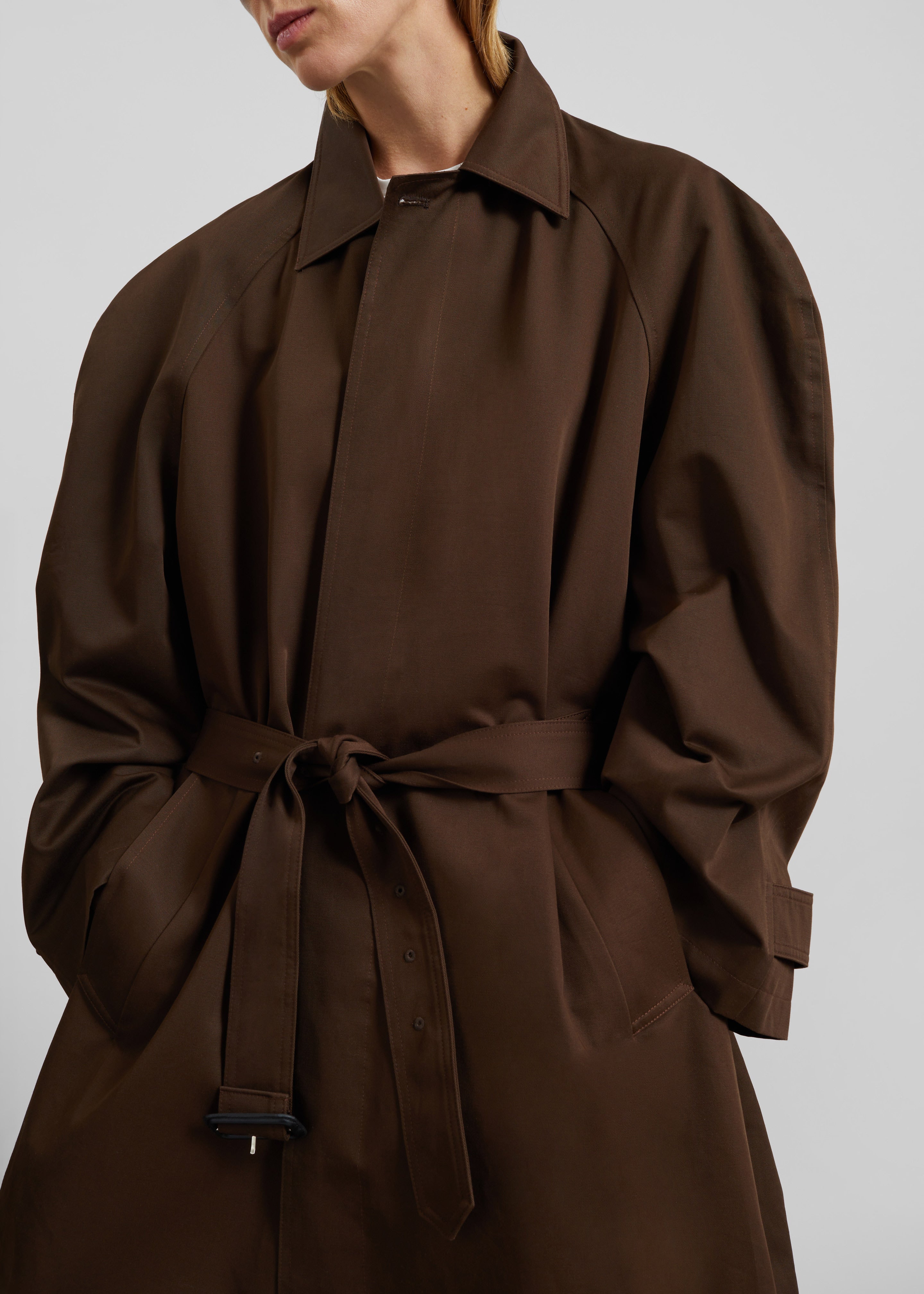 Malmedy Oversized Long Coat - Brown – The Frankie Shop