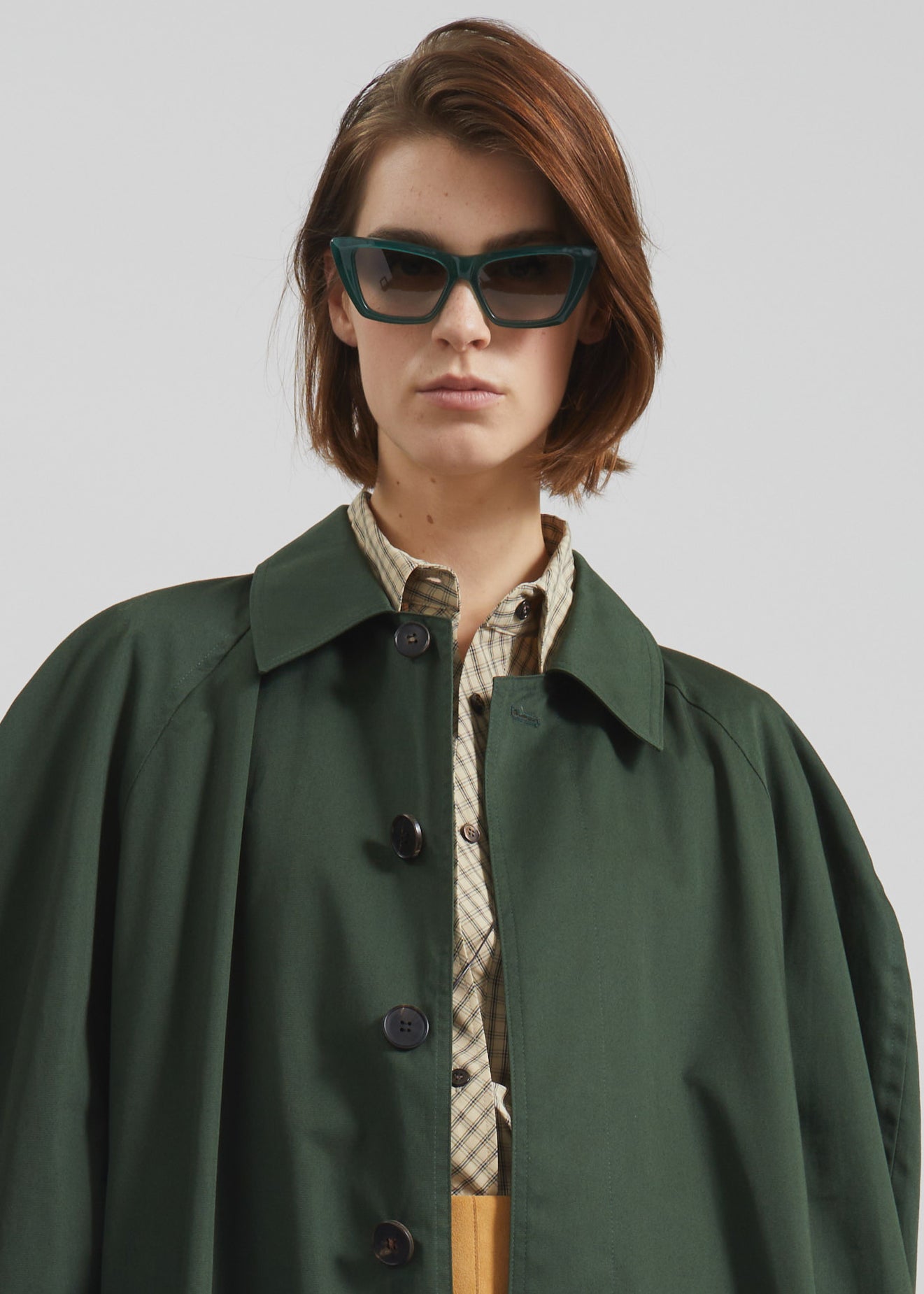 Malmedy Oversized Long Coat - Deep Green – The Frankie Shop