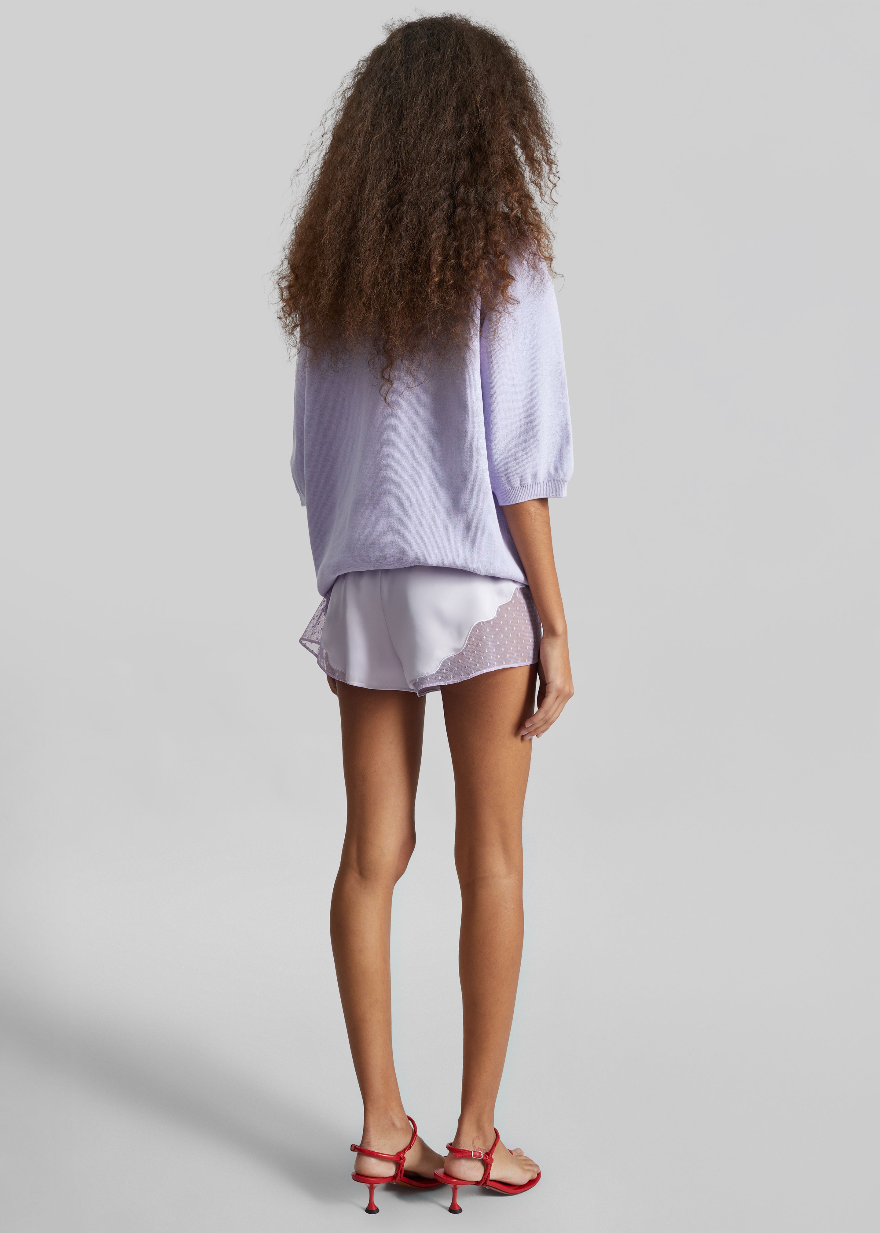 Malmo Satin Mini Shorts - Lavender – The Frankie Shop