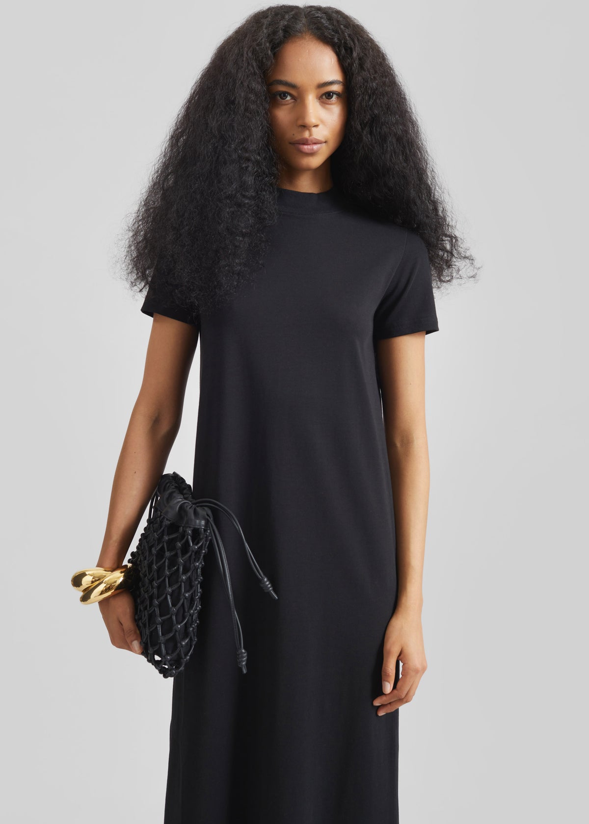 THE FRANKIE Shop - Malo T-Shirt dress, L Black THE FRANKIE Shop - Malo T-Shirt dress, L Black