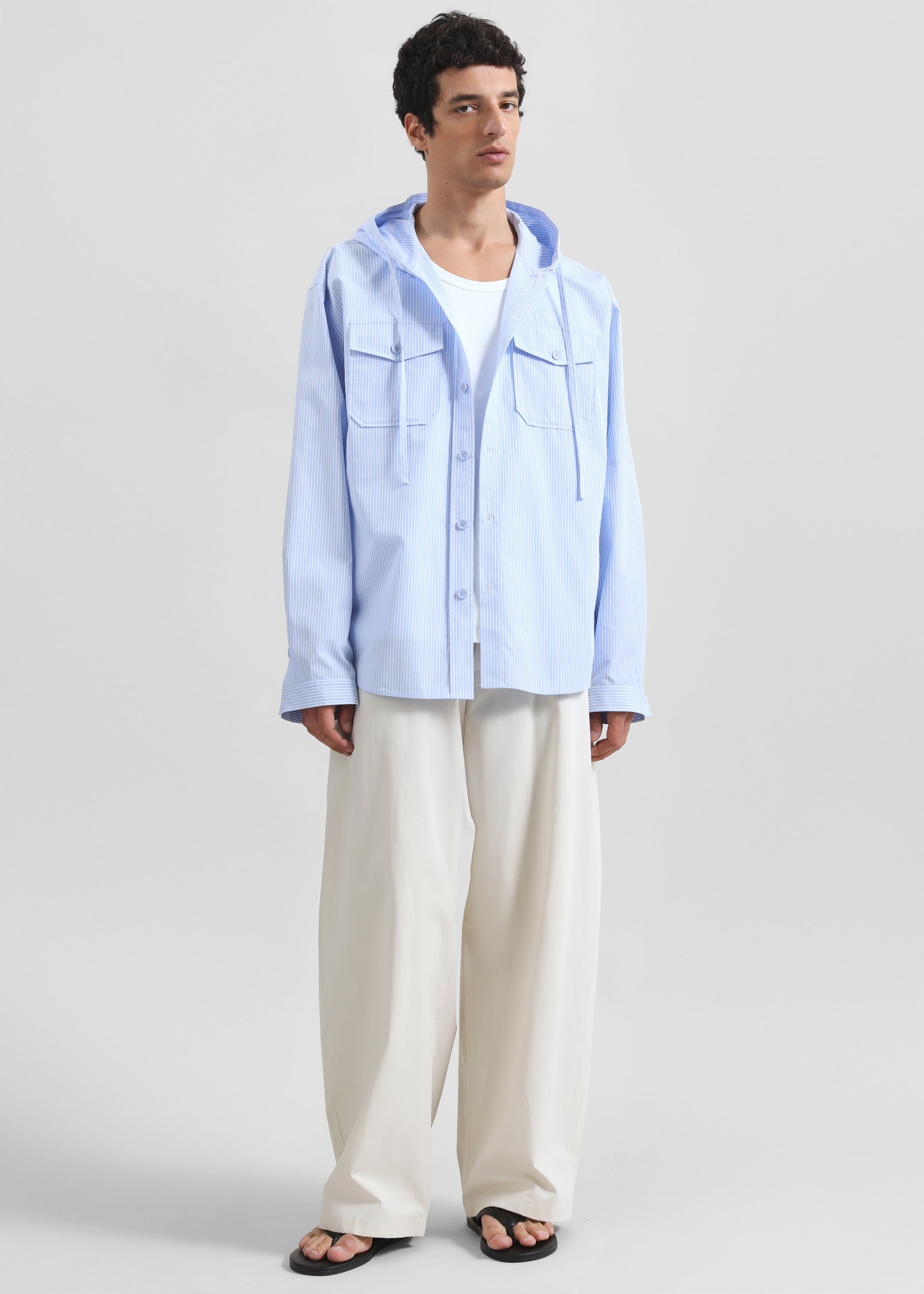Shop the look image for Malton Wide Trousers - Ecru
